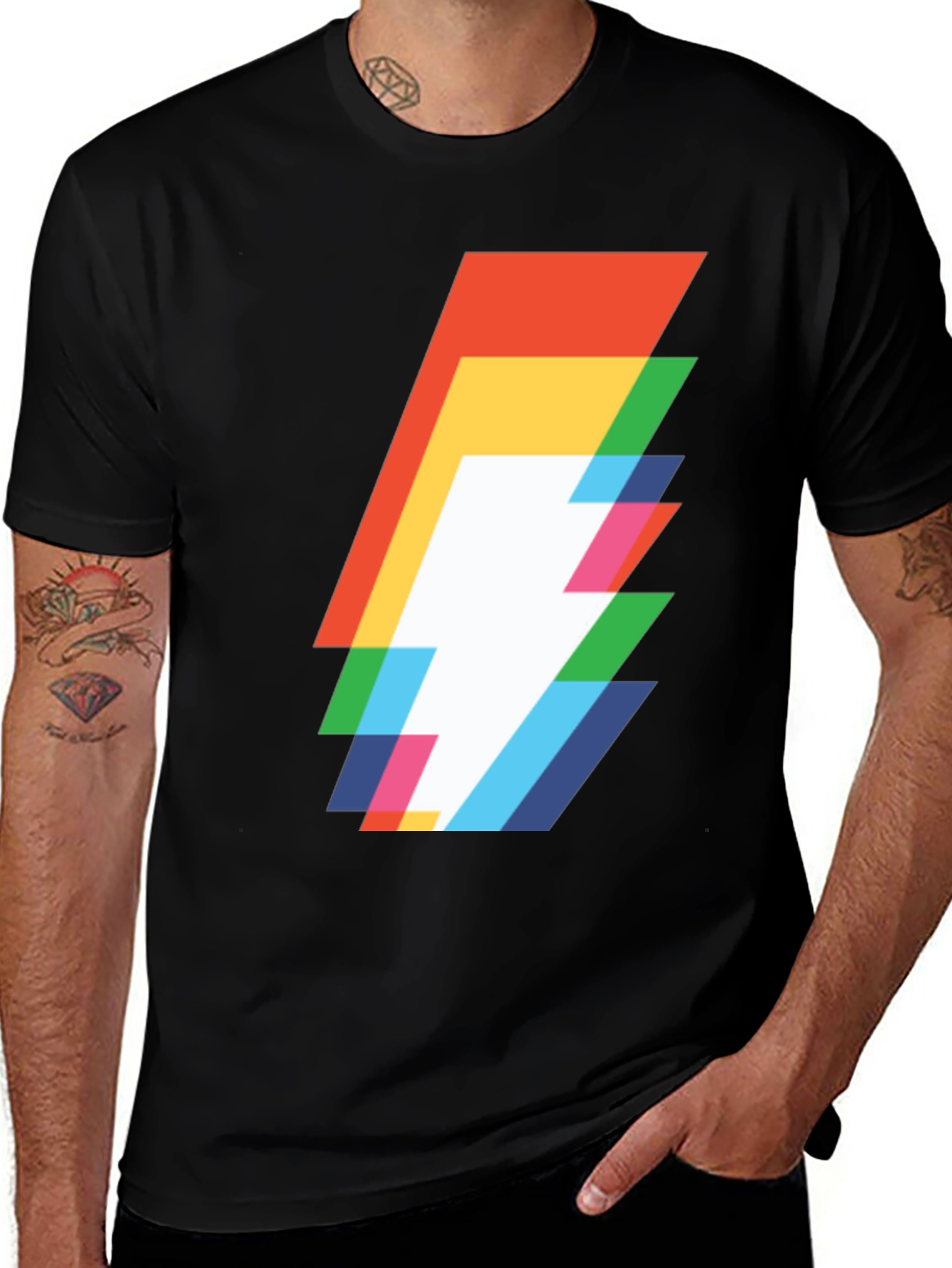 Variant 20 of Retro Lightning Bolt Graphic T-Shirt