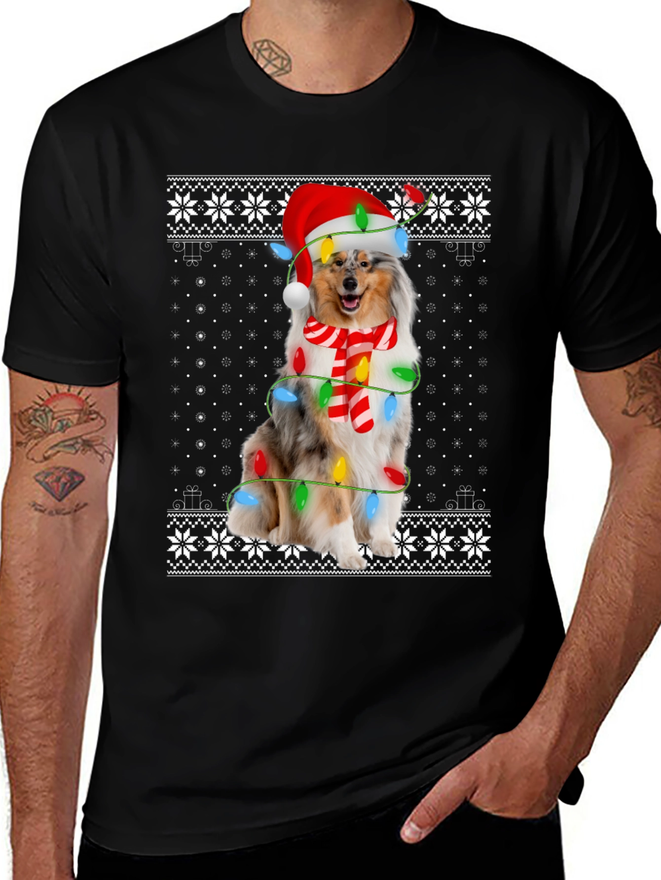 Variant 17 of Christmas Dog T-Shirt
