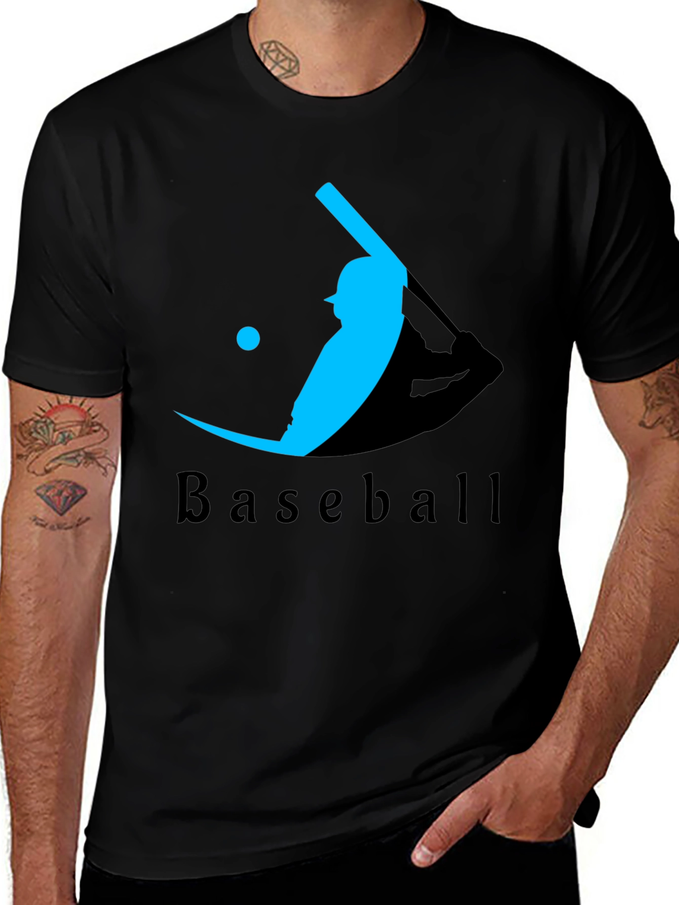 Variant 7 of Baseball Player Graphic Tee - Casual Cotton T-Shirt