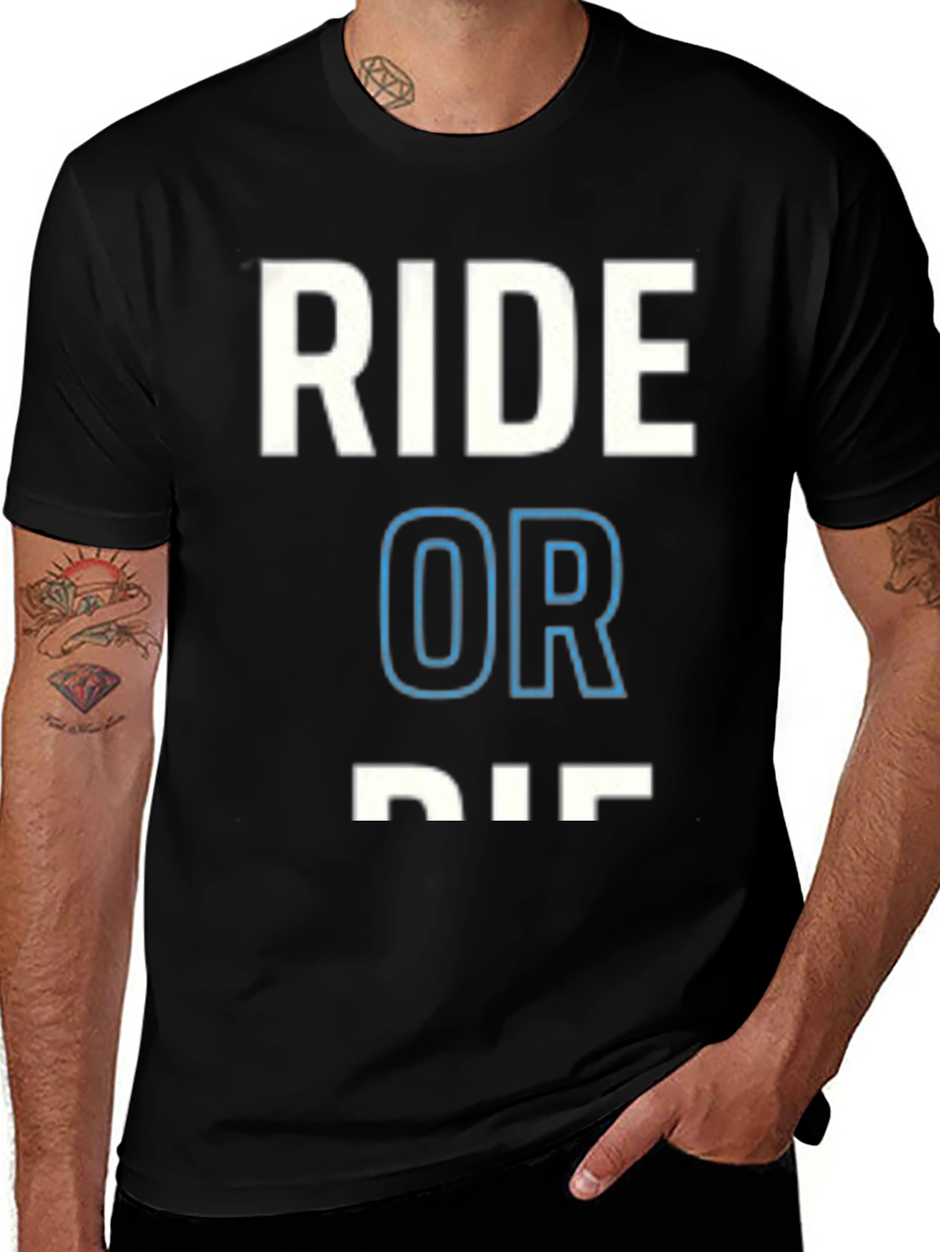 Variant 20 of Ride or Die Graphic T-Shirt - Black