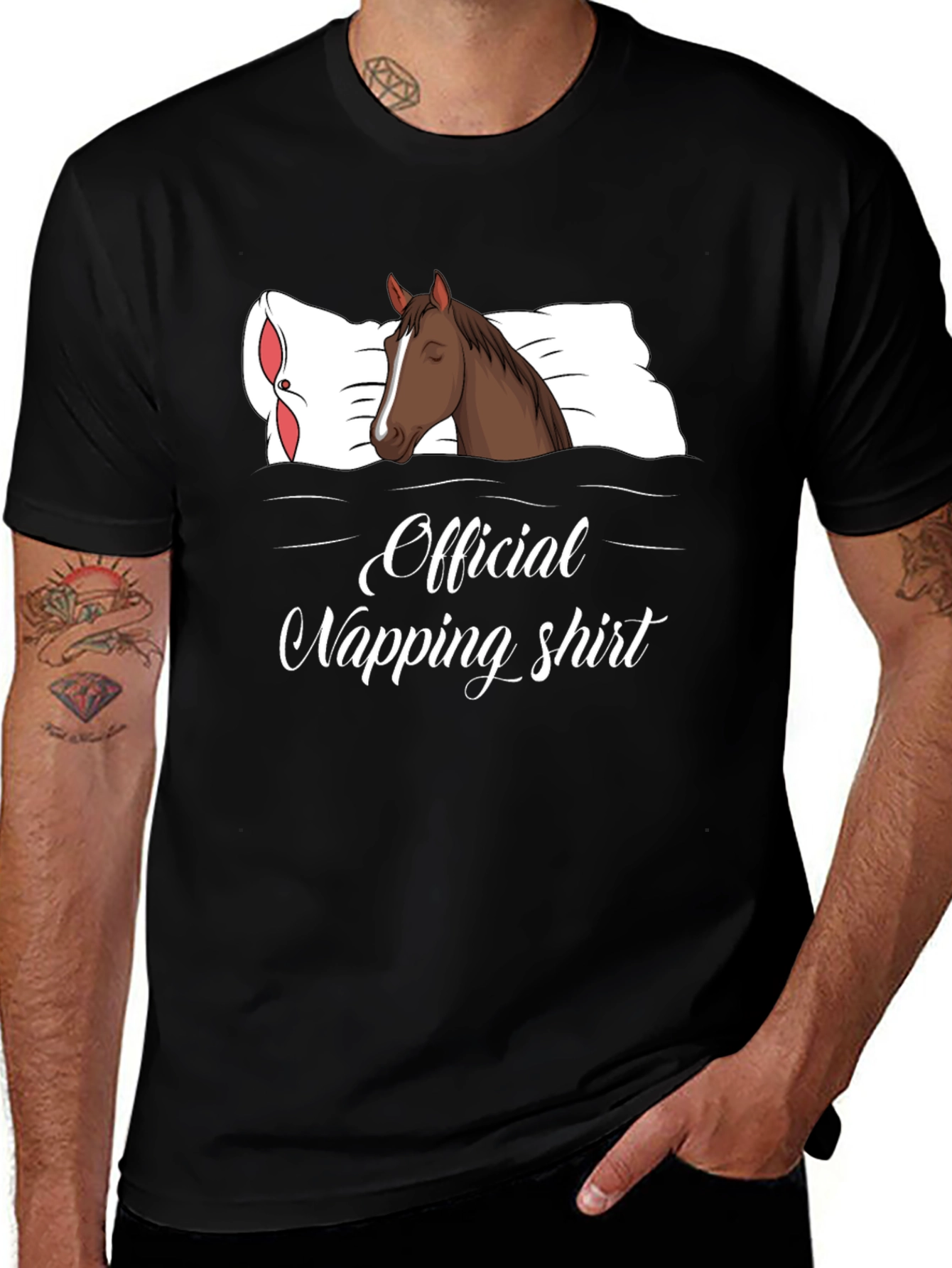 Variant 11 of Official Napping Shirt - Horse Lover Tee