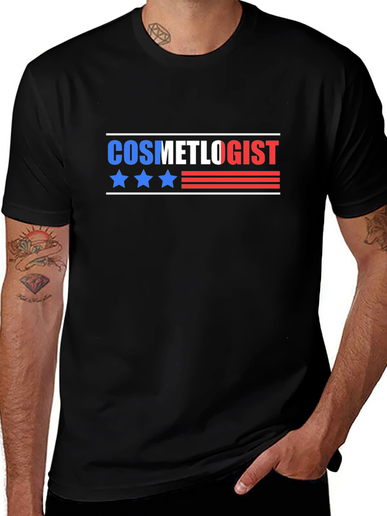 Variant 25 of Cosmetologist Patriotic T-Shirt
