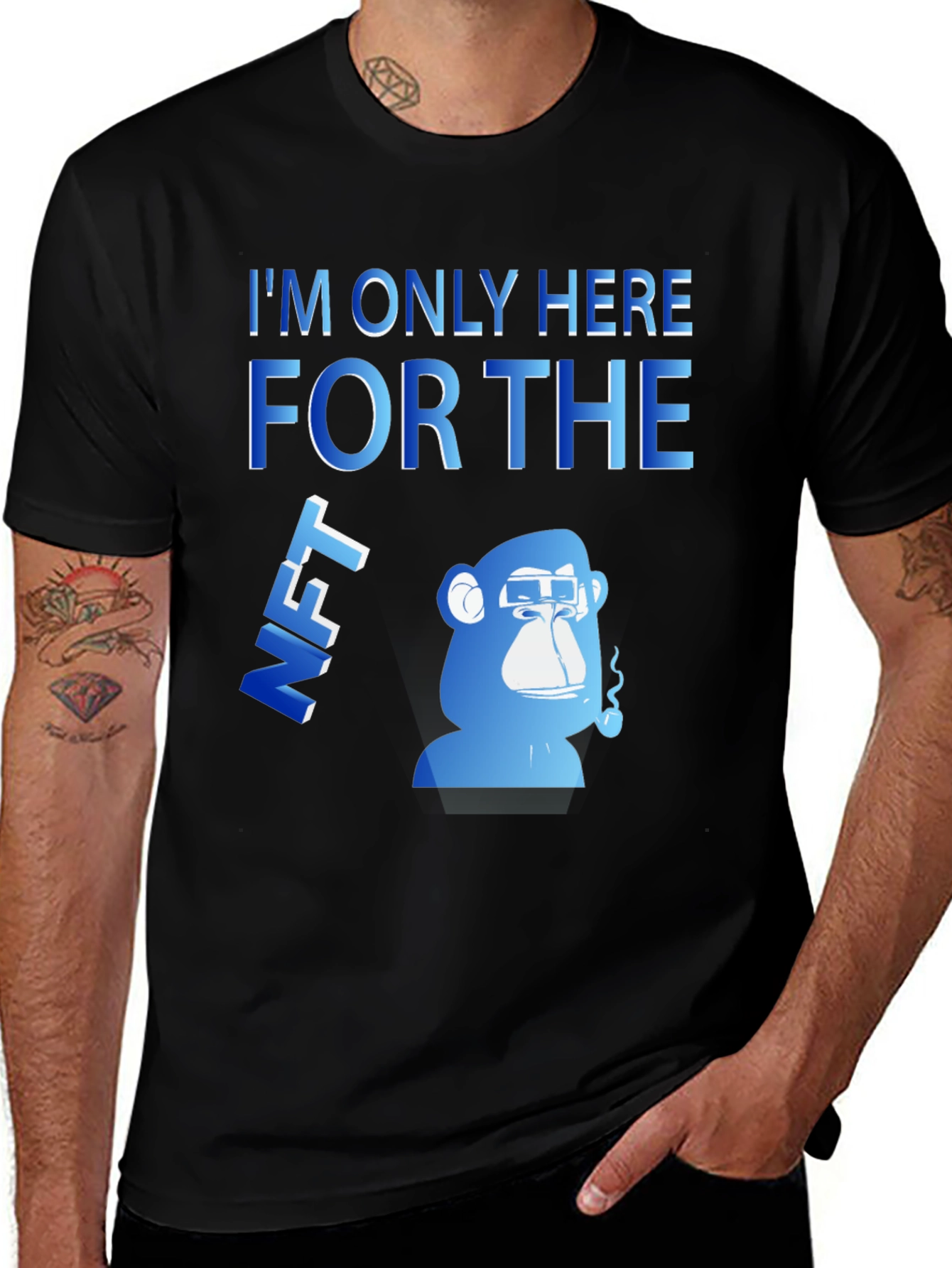 Variant 29 of I'm Only Here For The NFT Black T-Shirt
