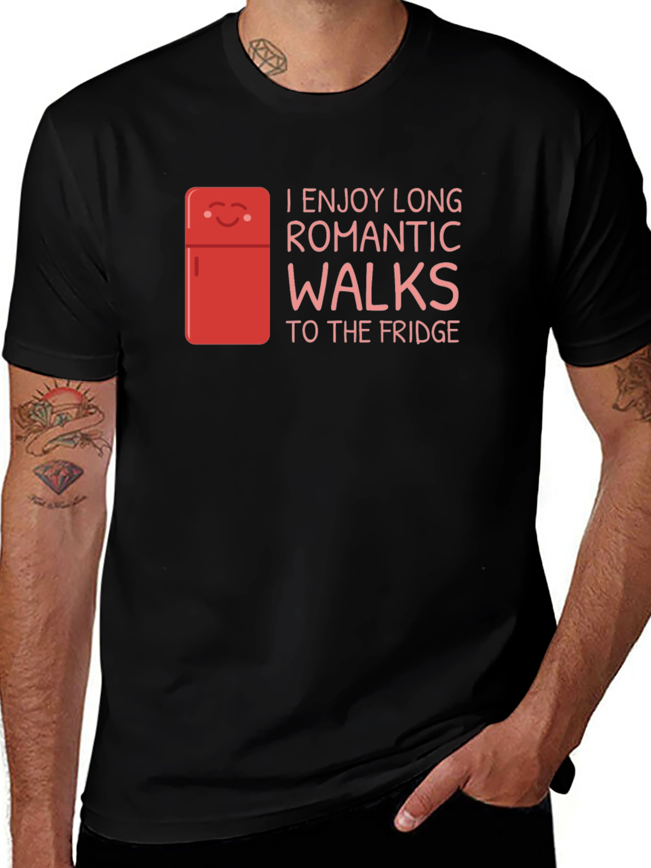 Variant 18 of Romantic Walks to the Fridge Funny Graphic T-Shirt