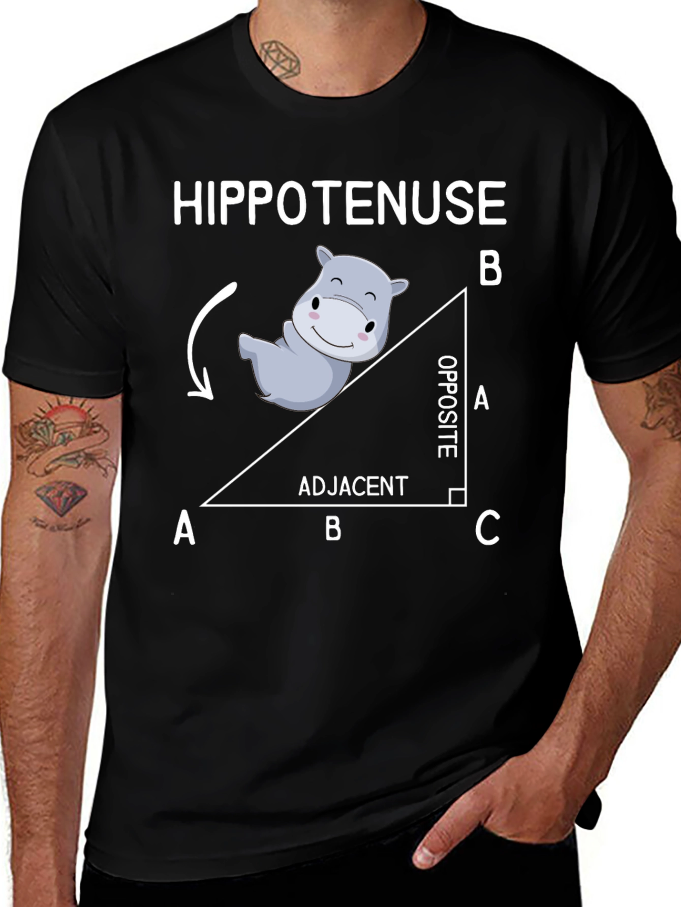 Variant 9 of Hippotenuse T-Shirt - Funny Math Pun Tee