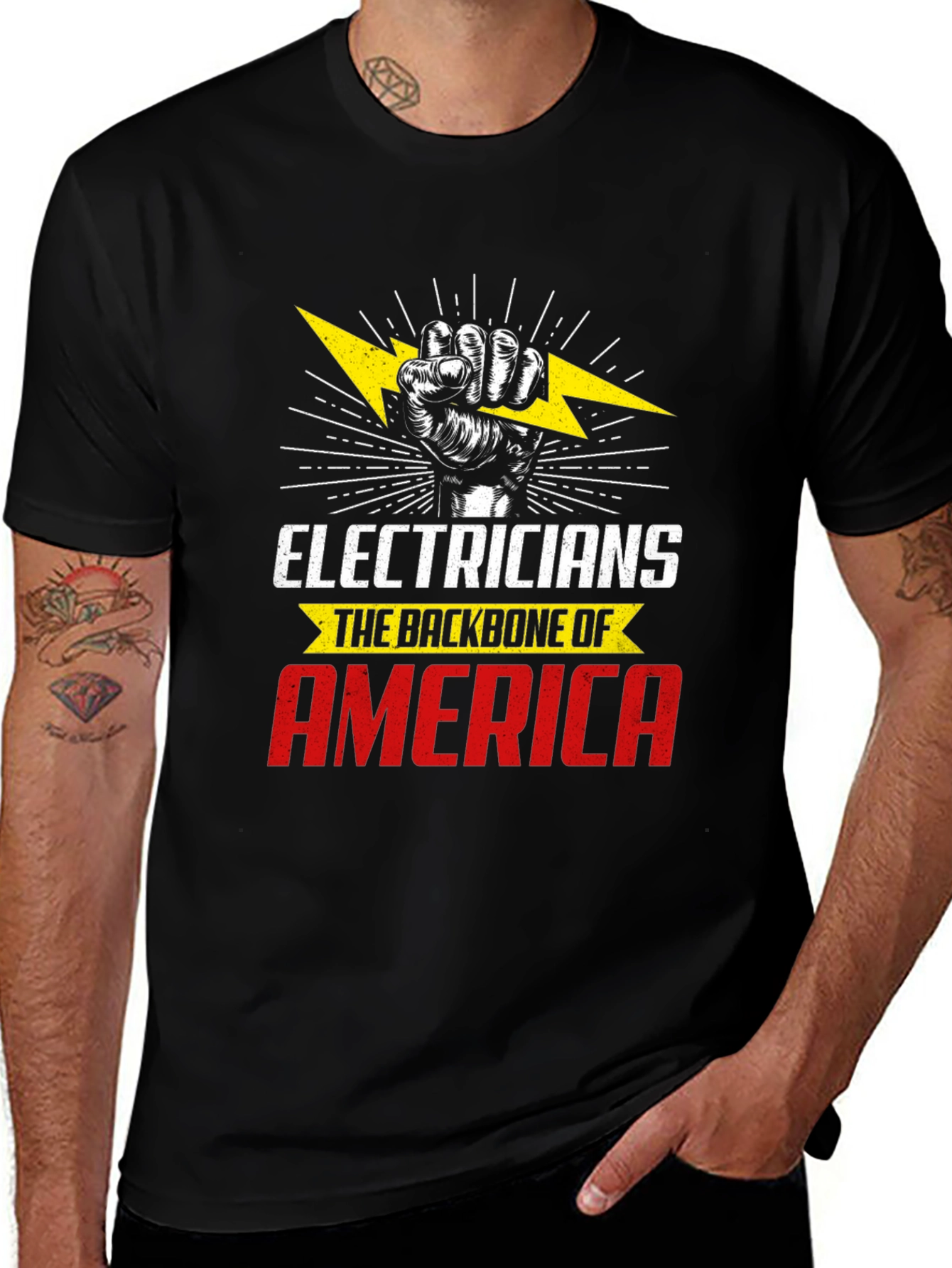 Electrician Backbone America T-Shirt