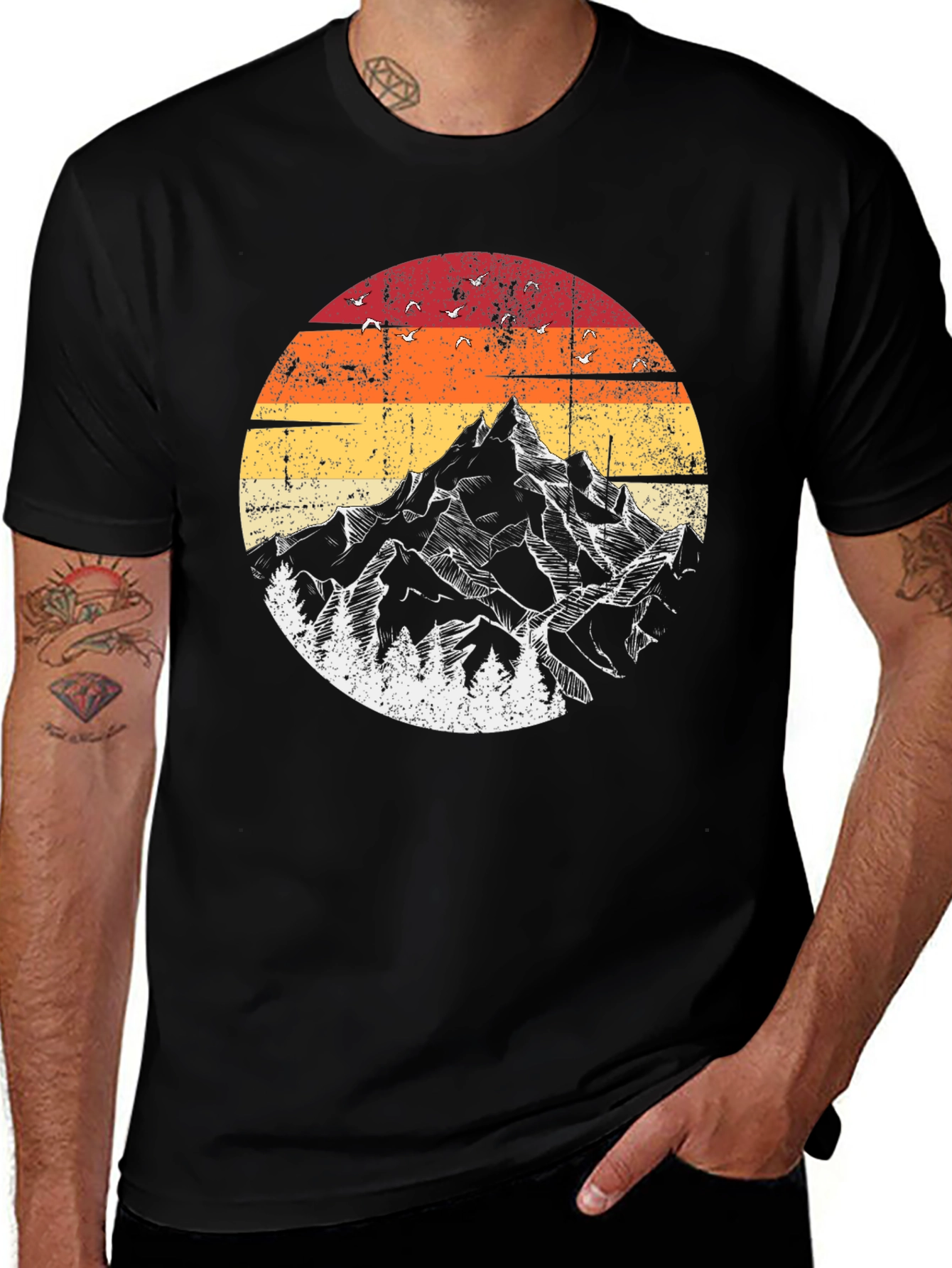 Variant 12 of Retro Mountain Graphic Tee - Adventure Ready