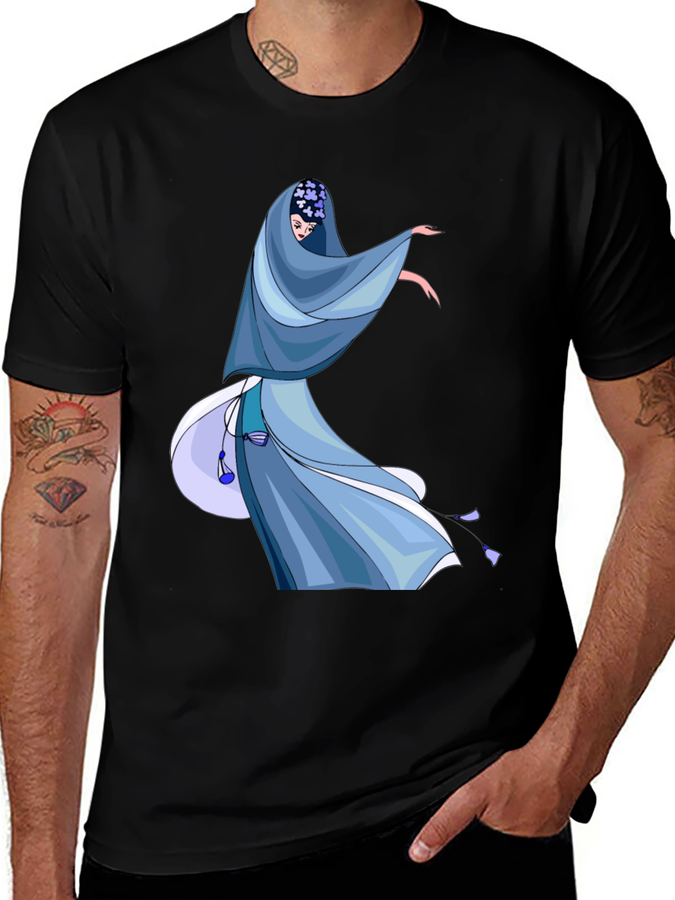Variant 10 of Elegant Blue Dress Graphic T-Shirt