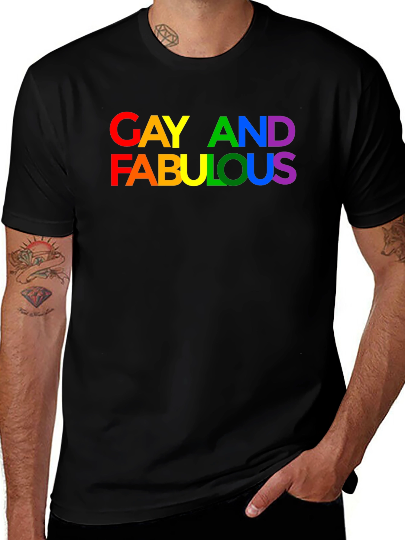 Gay and Fabulous Rainbow Pride T-Shirt