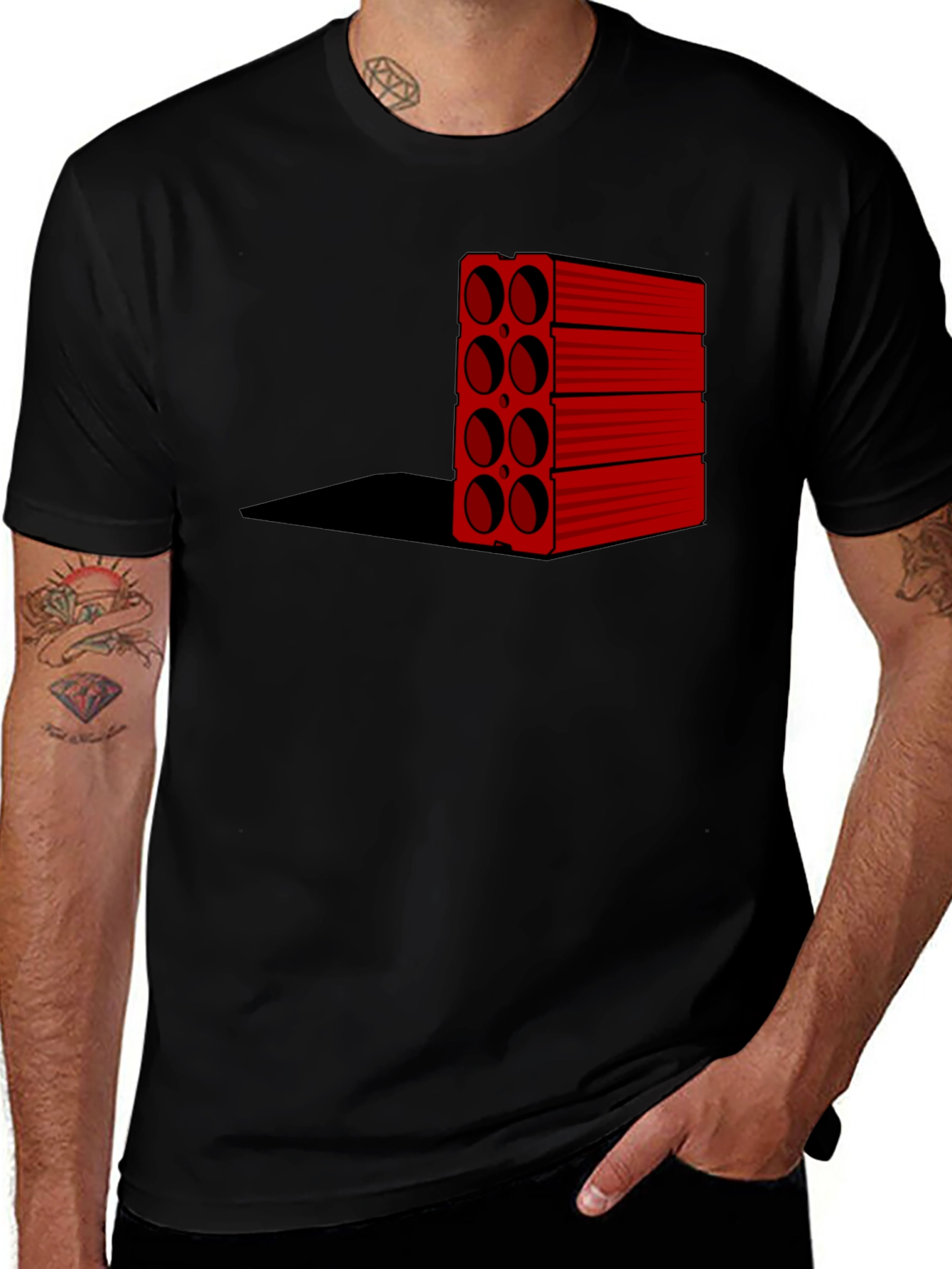 Variant 4 of Brick Rack T-Shirt - Quirky Graphic Tee