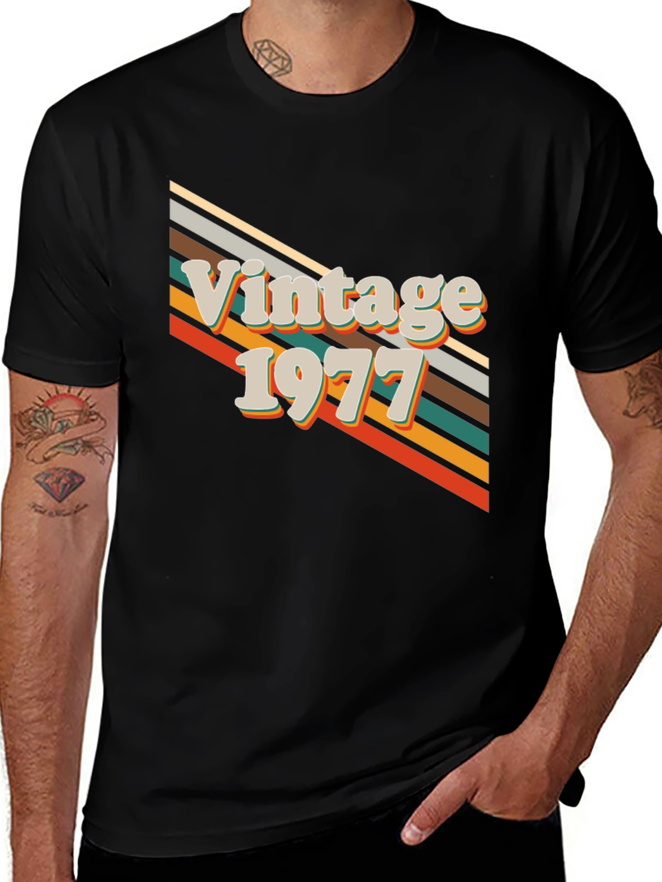 Variant 16 of Vintage 1977 Graphic Tee - Retro Birthday Gift