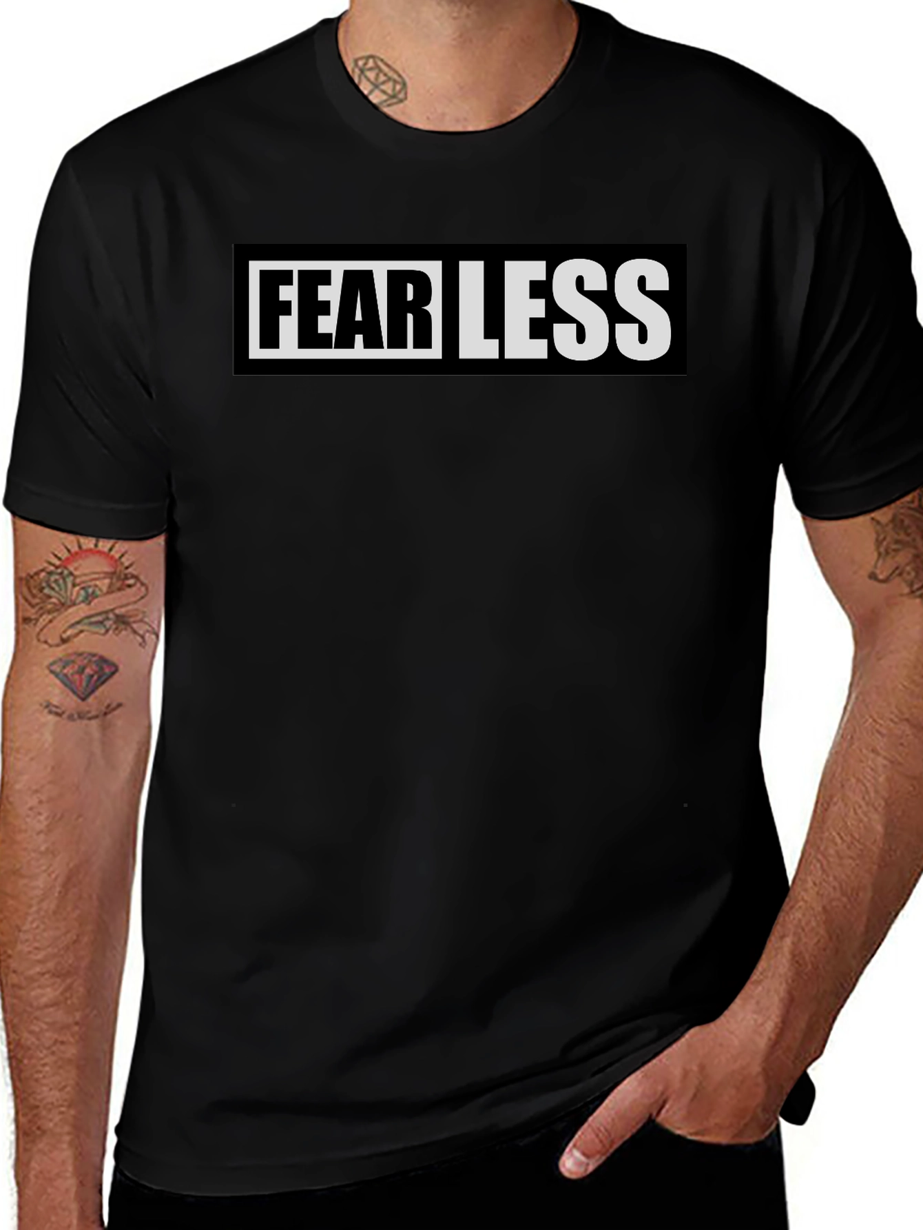 Variant 20 of Fearless Black Graphic Tee