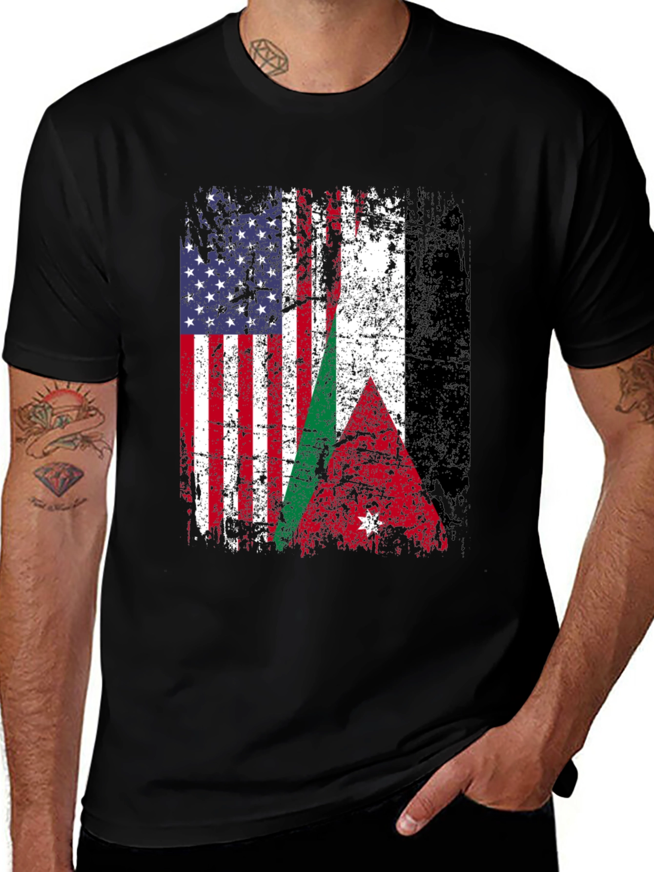 USA Jordan Flag T-Shirt - Patriotic Design