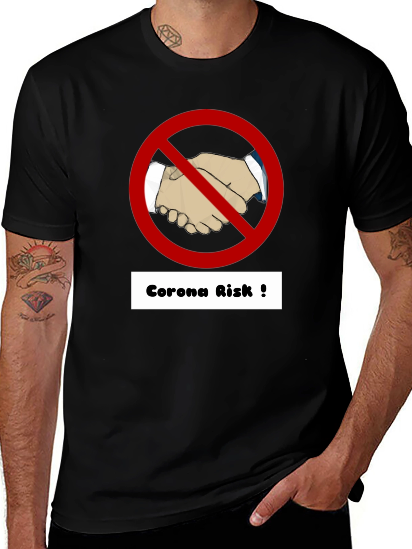Variant 11 of Corona Risk Awareness T-Shirt