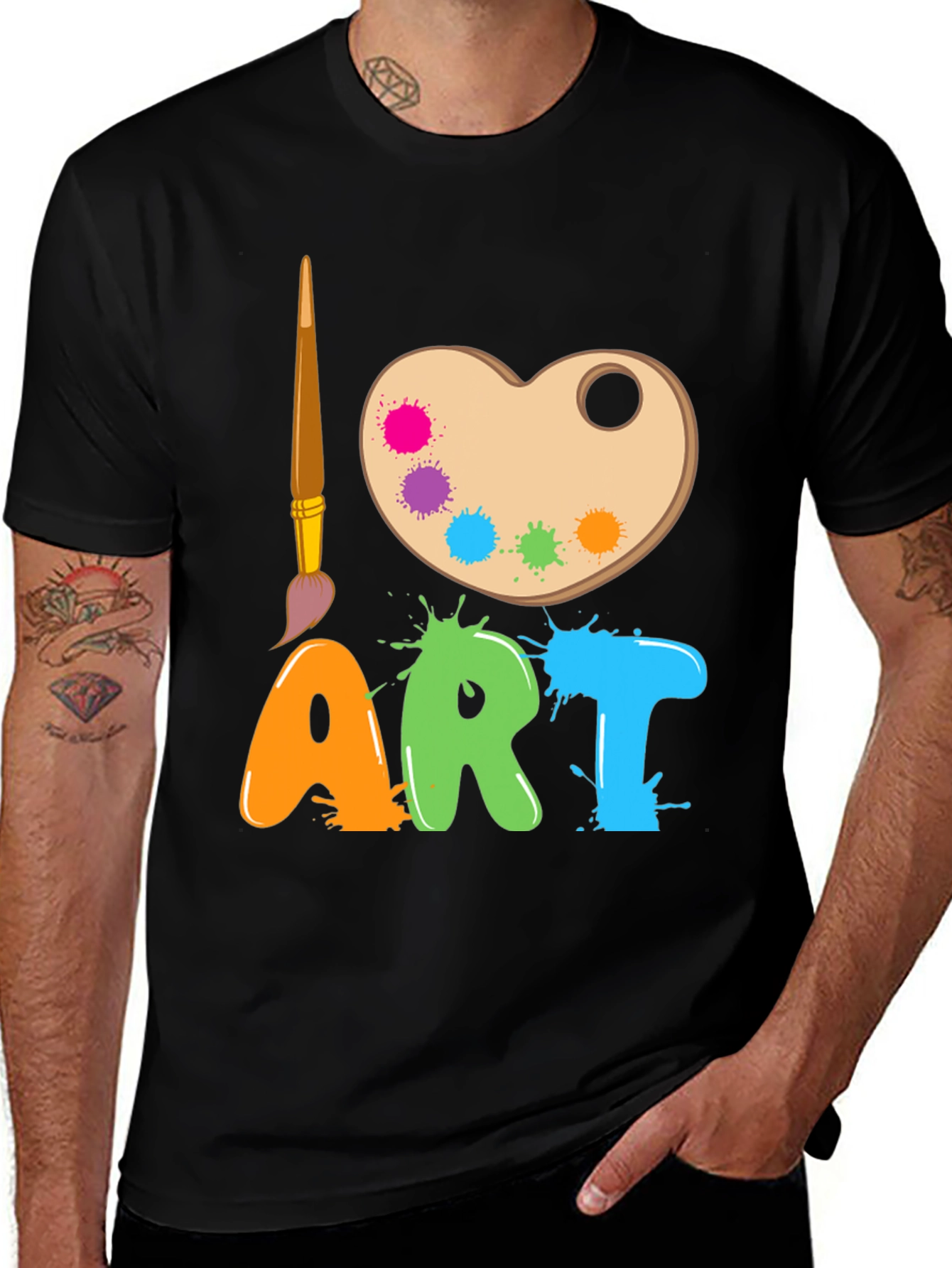 Variant 3 of I Love Art Graphic T-Shirt