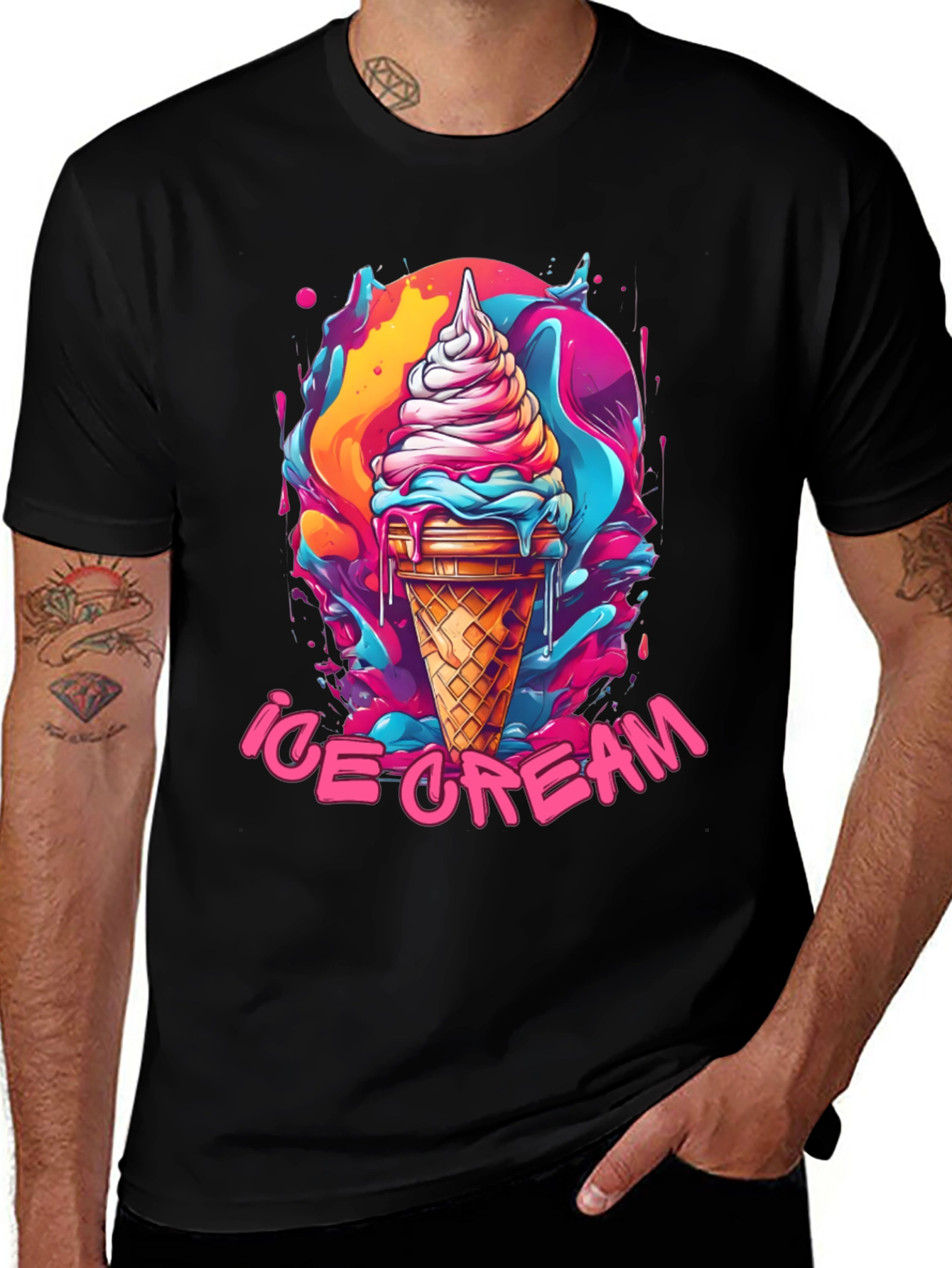 Variant 13 of Ice Cream Graphic Tee - Fun Summer Design