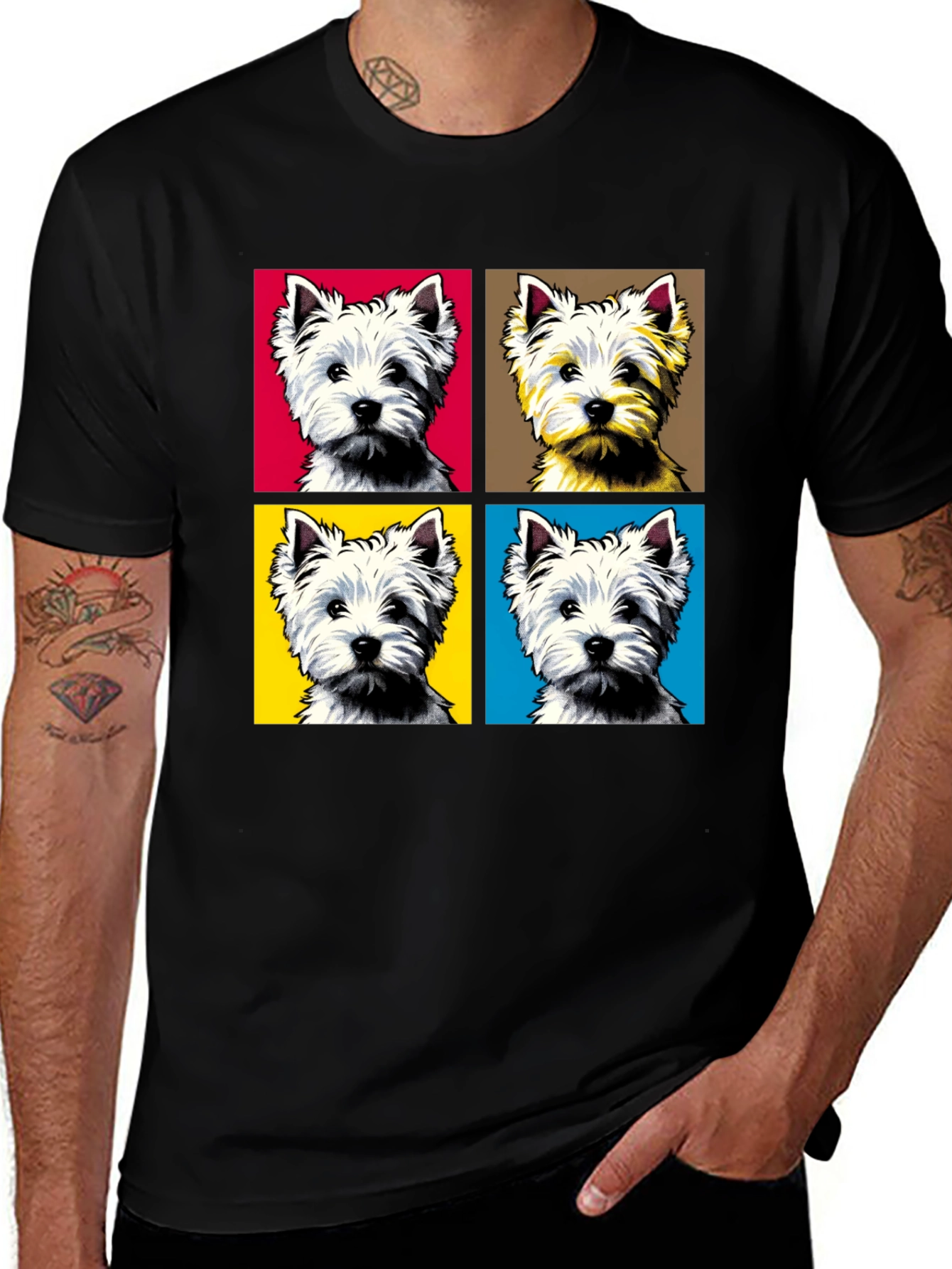 Westie Pop Art T-Shirt - Stylish Dog Lover Tee