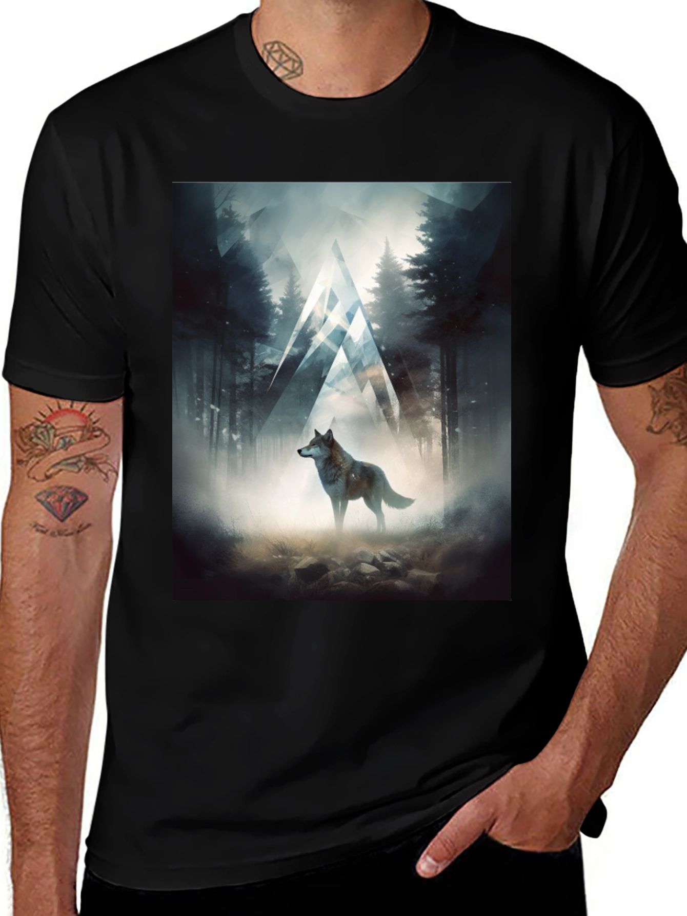 Variant 24 of Wolf Forest Graphic Tee