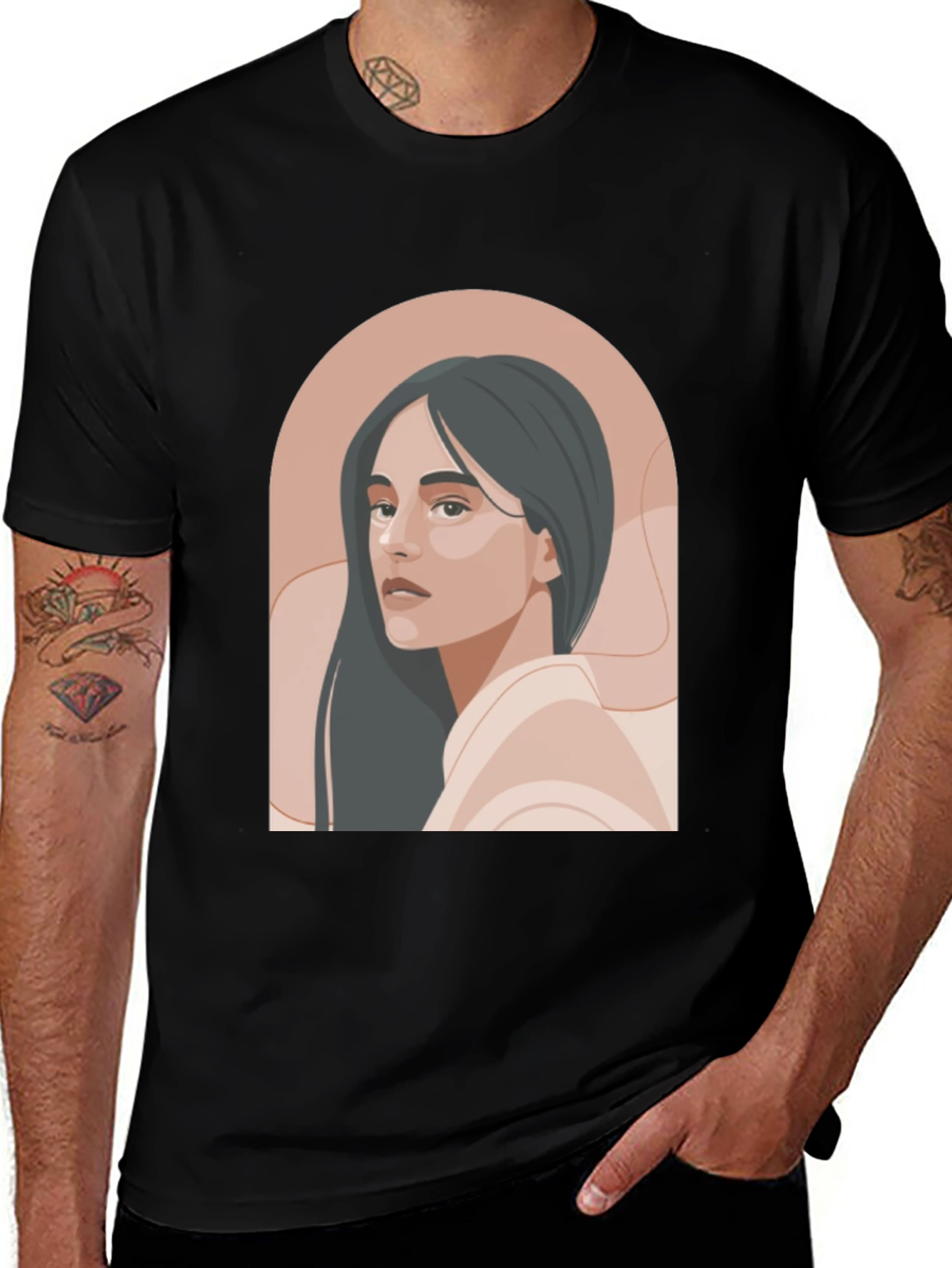 Variant 25 of Stylish Portrait Graphic Tee - Modern Unisex Design