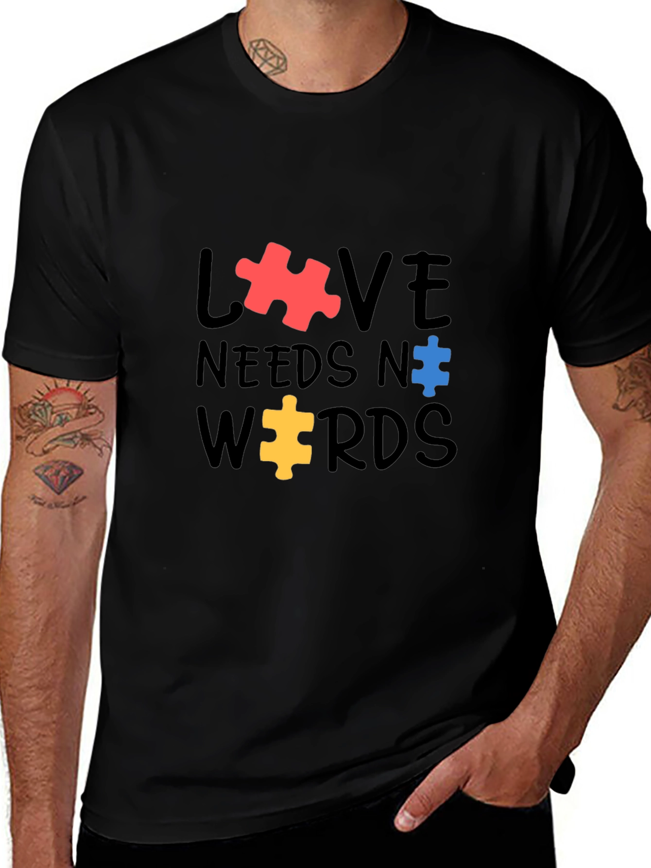 Love Needs No Words Autism Awareness T-Shirt