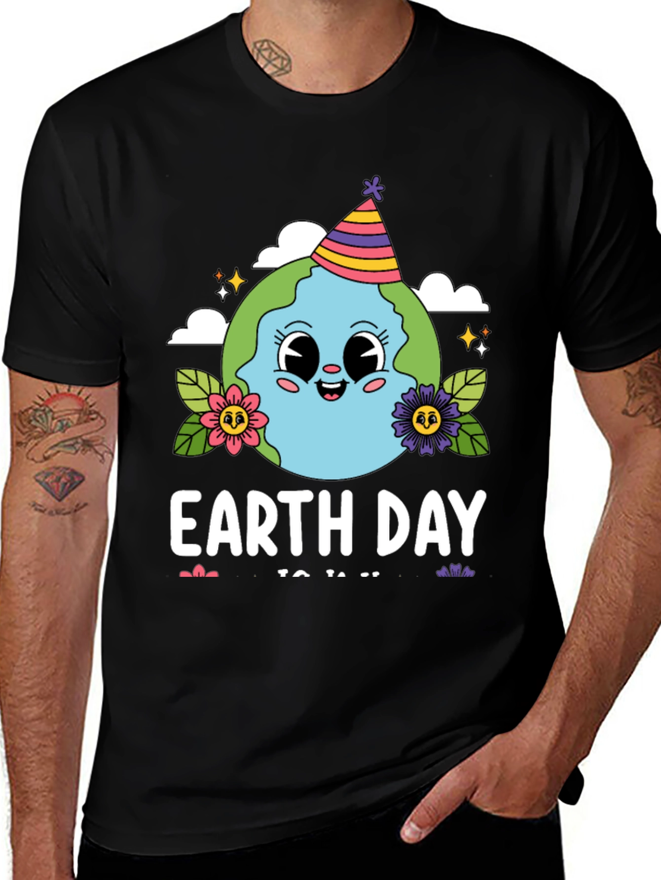Earth Day Cartoon Globe T-Shirt