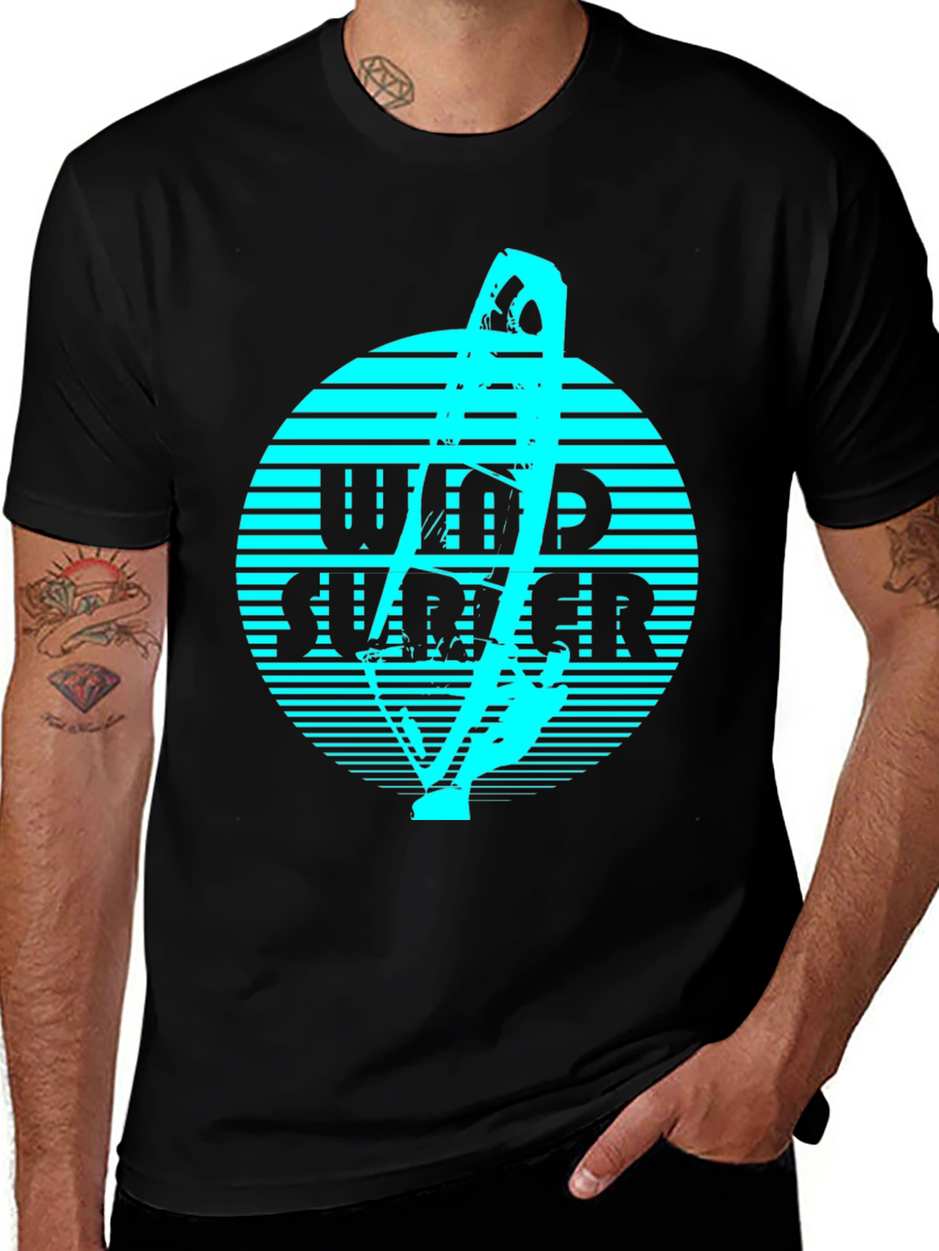 Wind Surfer Graphic Tee - Cool Watersports Shirt