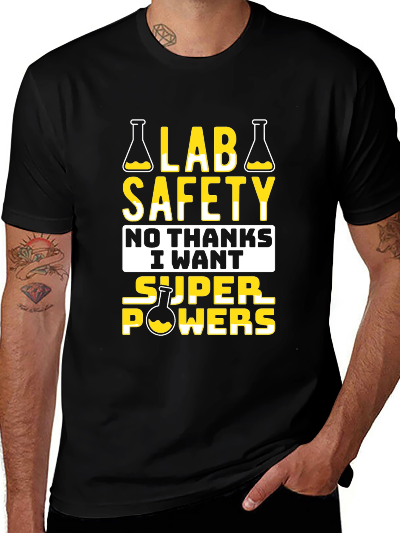 Variant 11 of Lab Safety Super Powers T-Shirt