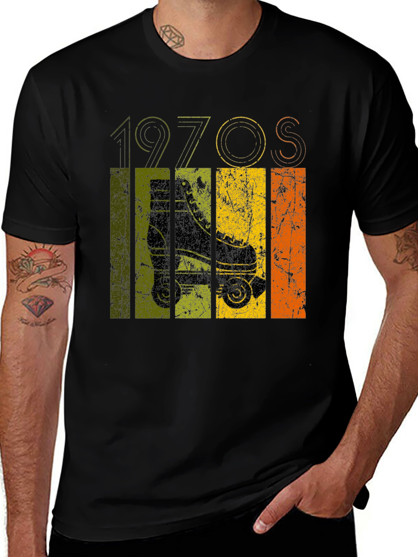 Variant 11 of Retro 1970s Roller Skate Graphic T-Shirt