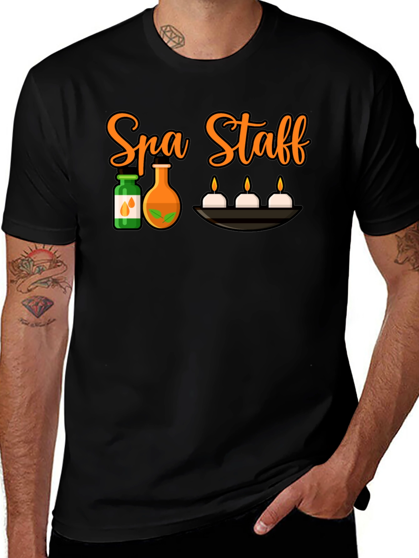 Variant 5 of Spa Staff Black T-Shirt