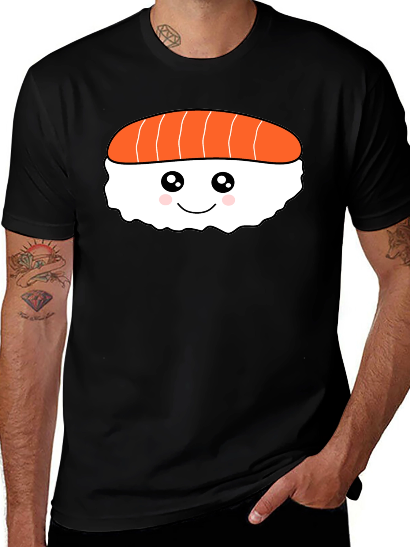 Variant 21 of Sushi Graphic Black T-Shirt