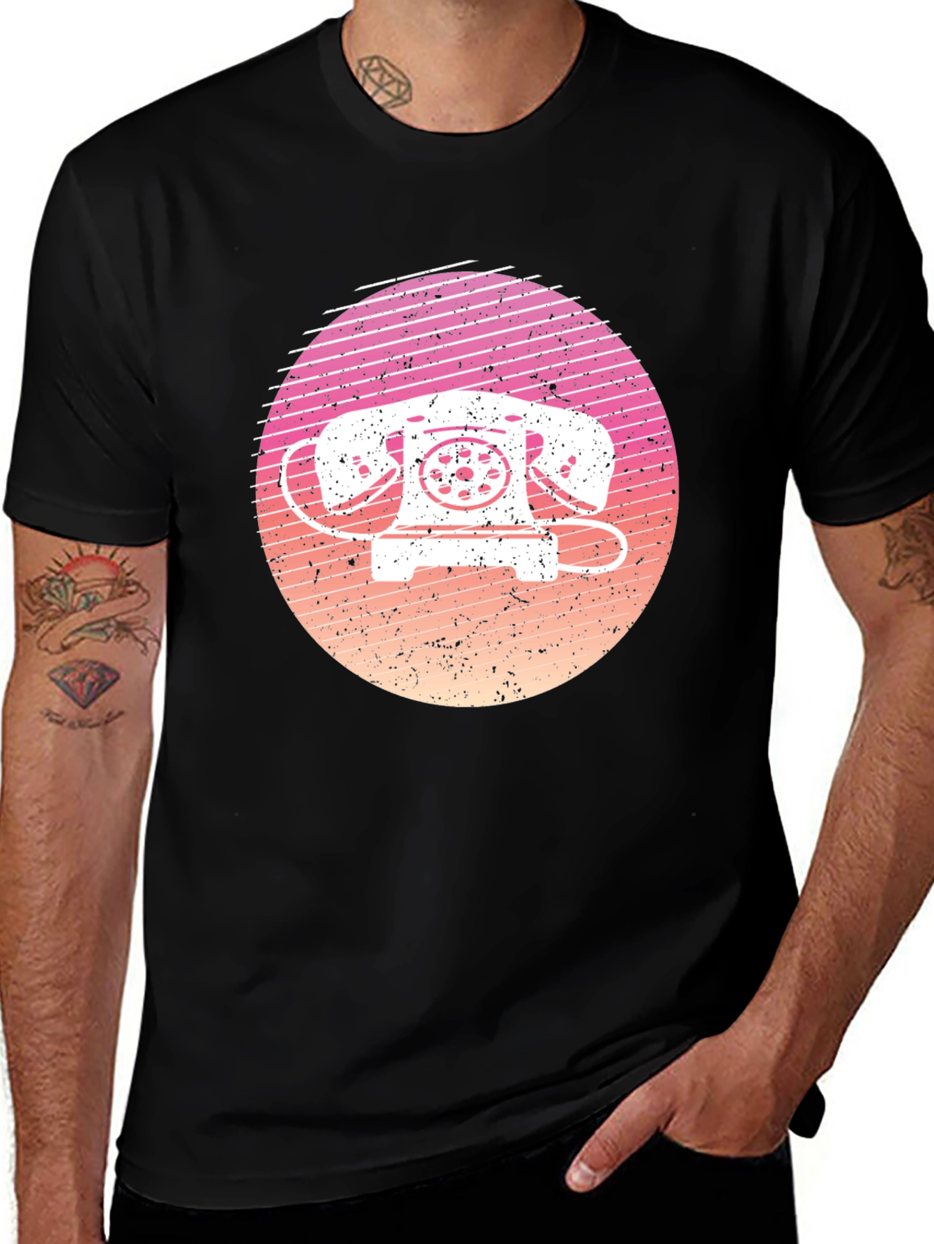 Variant 22 of Retro Rotary Phone Graphic Tee - Vintage Style