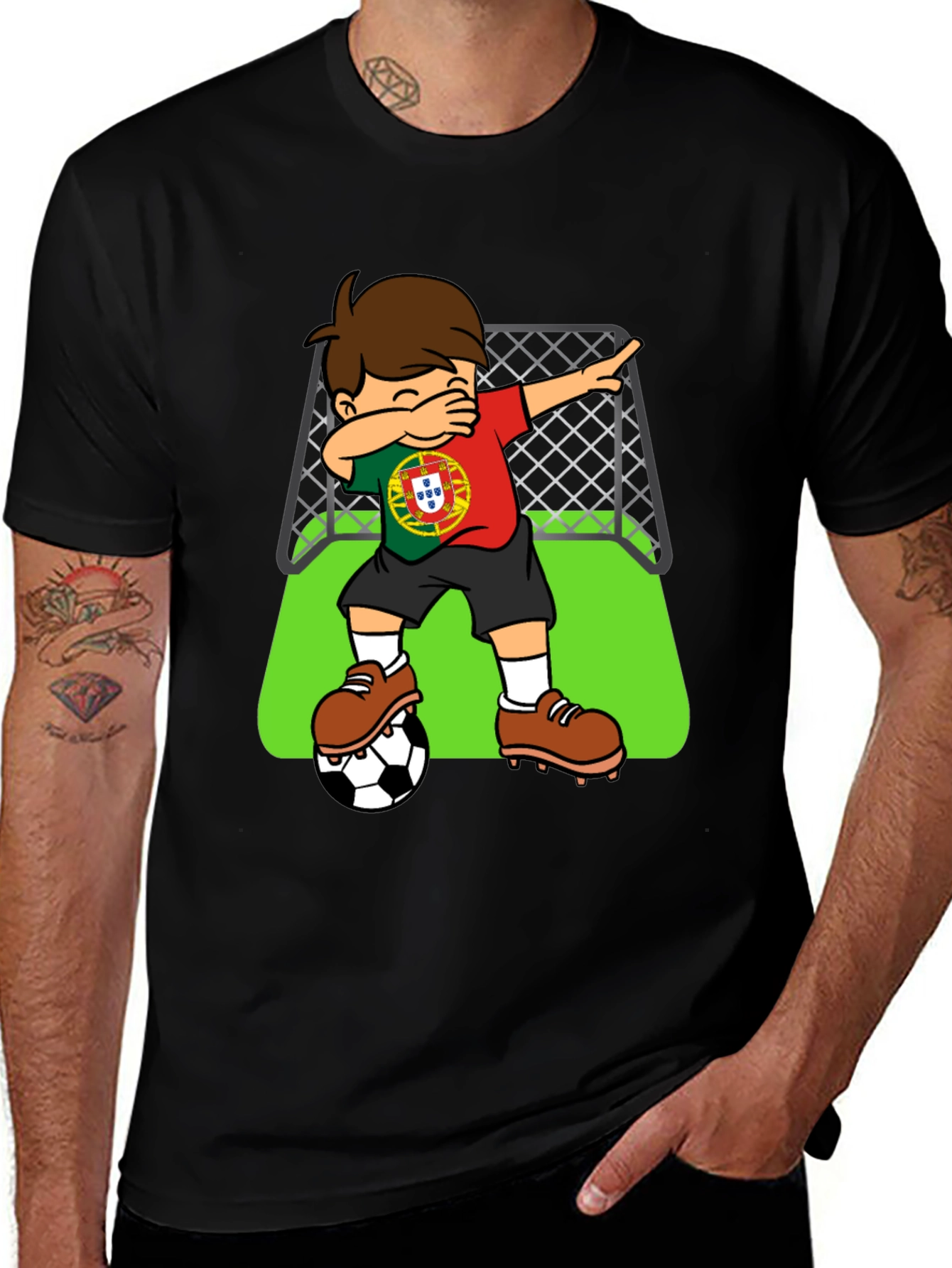 Variant 2 of Portugal Soccer Dab T-Shirt - Football Fan Apparel