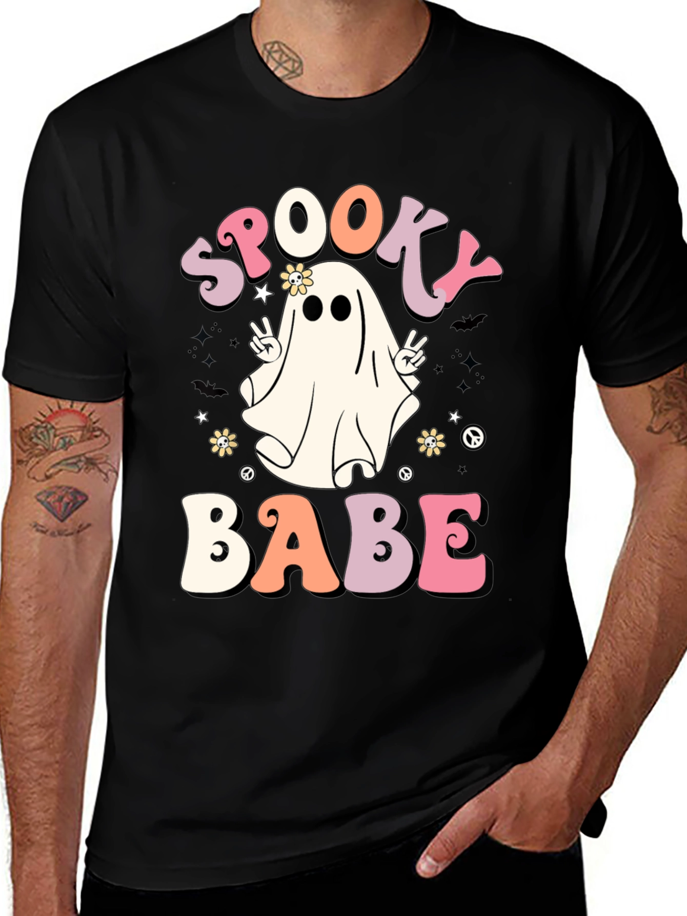 Spooky Babe Retro Halloween T-Shirt