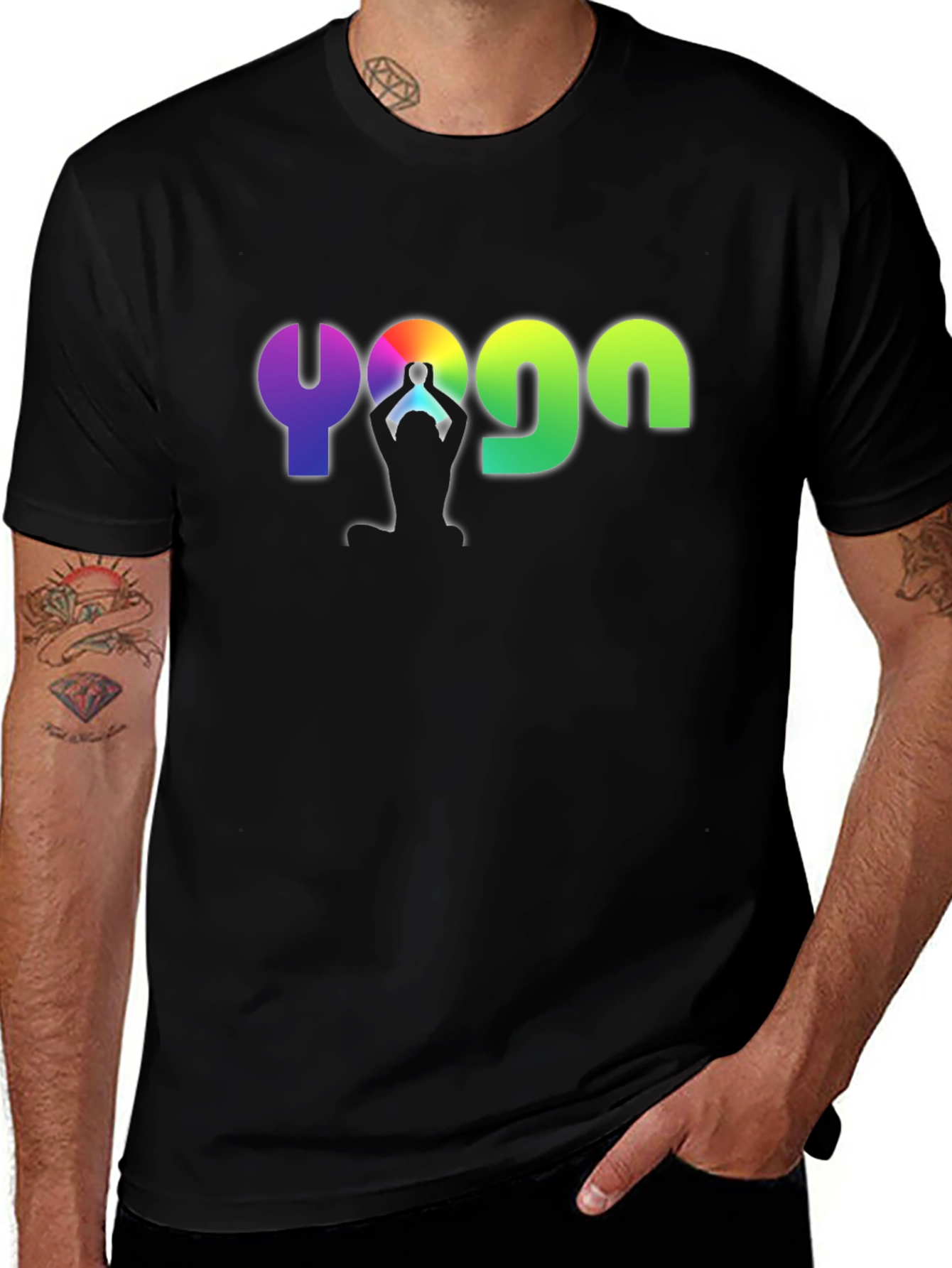 Variant 2 of Yoga Pose Rainbow T-Shirt