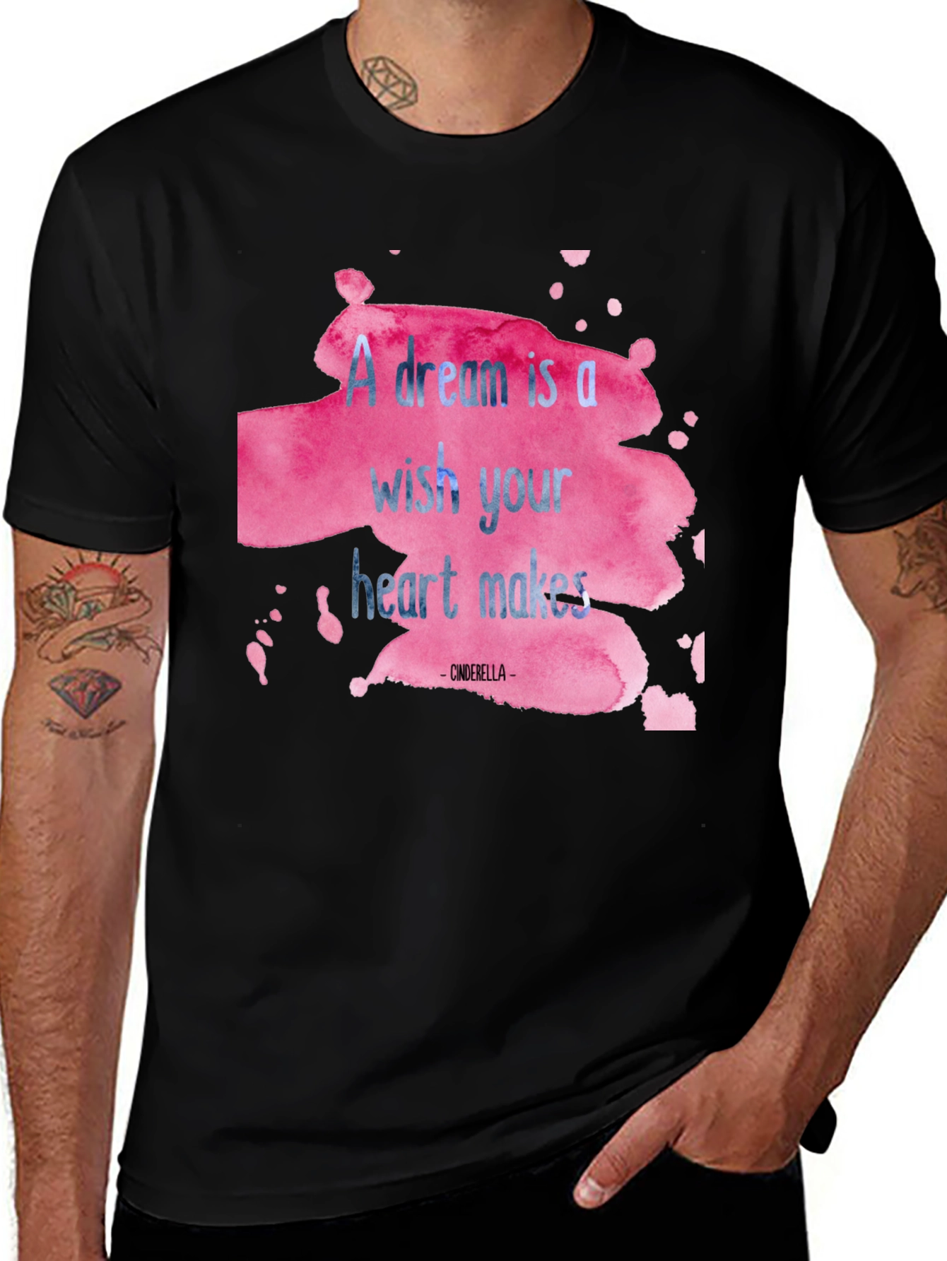 Variant 22 of Cinderella Quote T-Shirt - A Dream is a Wish