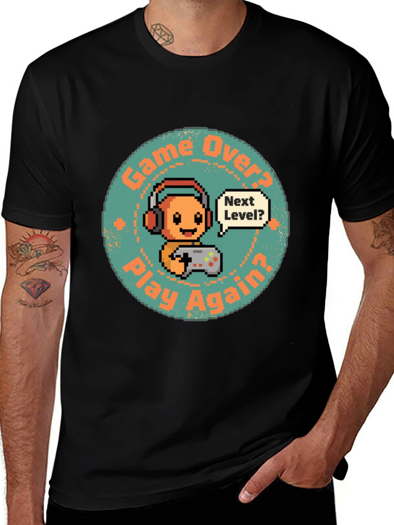 Variant 24 of Game Over Play Again T-Shirt
