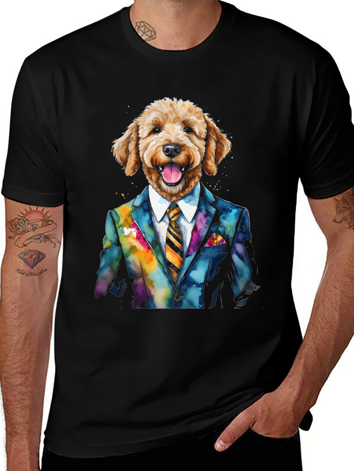Variant 23 of Dog in Suit Graphic Tee - Funny & Stylish