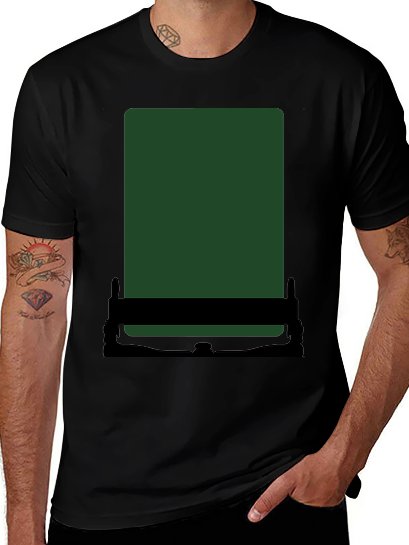 Variant 22 of Abstract Green Block Graphic T-Shirt