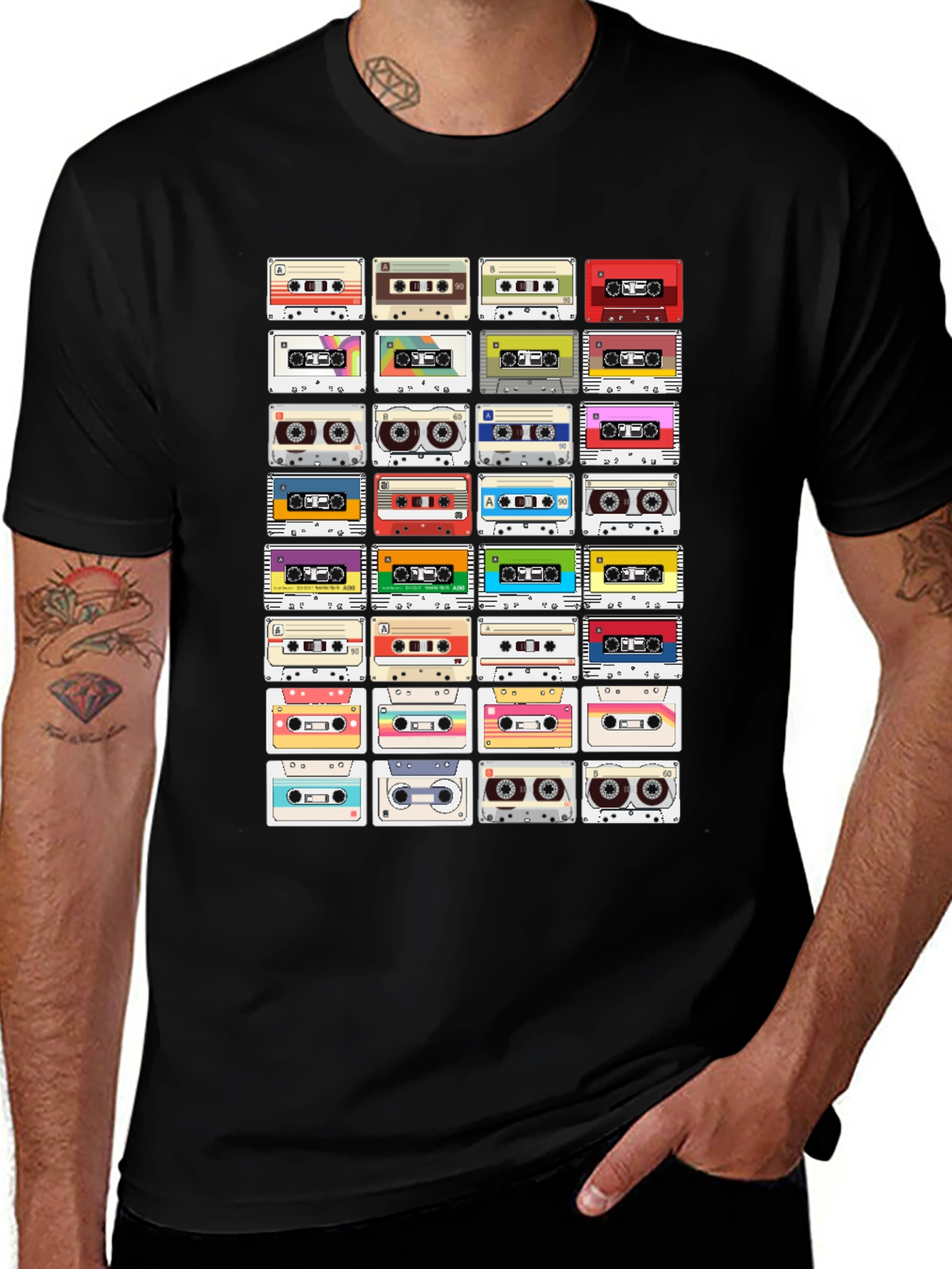 Variant 22 of Retro Cassette Tape T-Shirt - Vintage 80s/90s Music Lover Tee