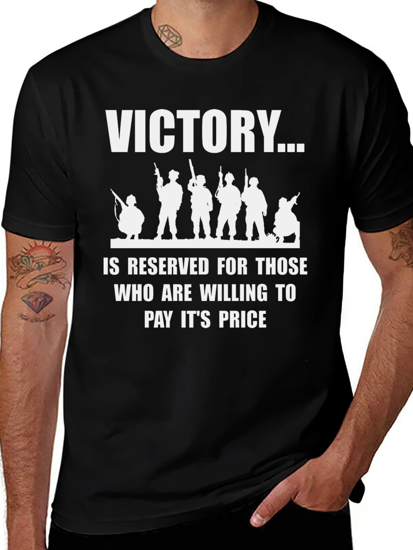 Variant 24 of Victory Graphic Tee - Reserved for Those Willing to Pay the Price