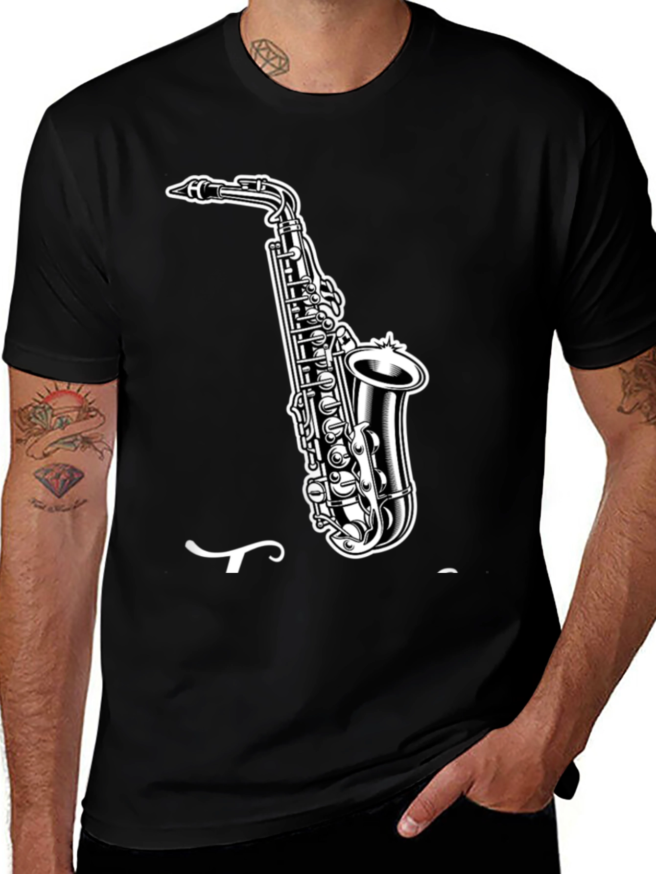 Variant 13 of Saxophone Graphic Tee - Cool Music Shirt