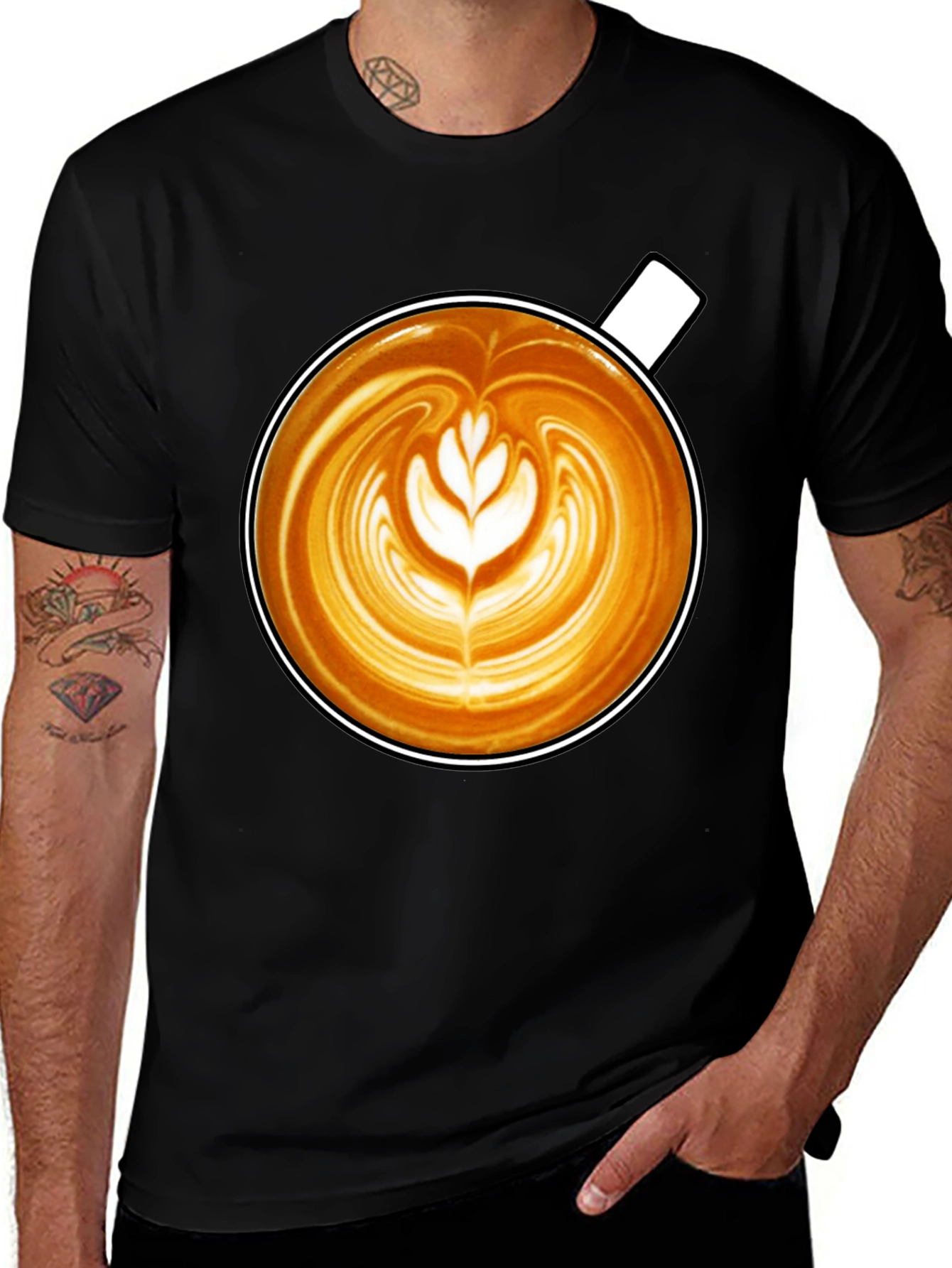 Latte Art T-Shirt: Coffee Lover's Tee