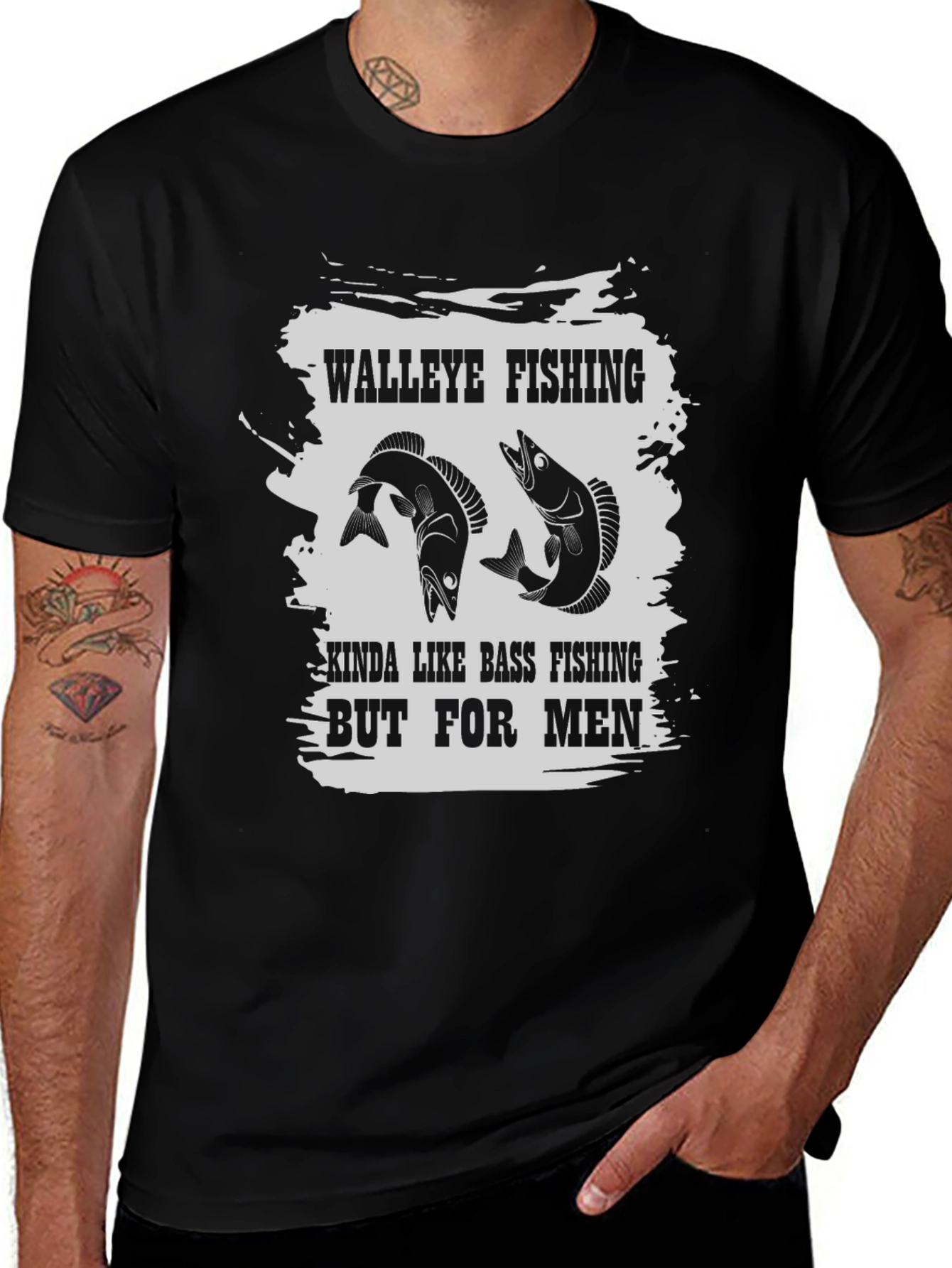 Walleye Fishing T-Shirt: Kinda Like Bass Fishing But For Men