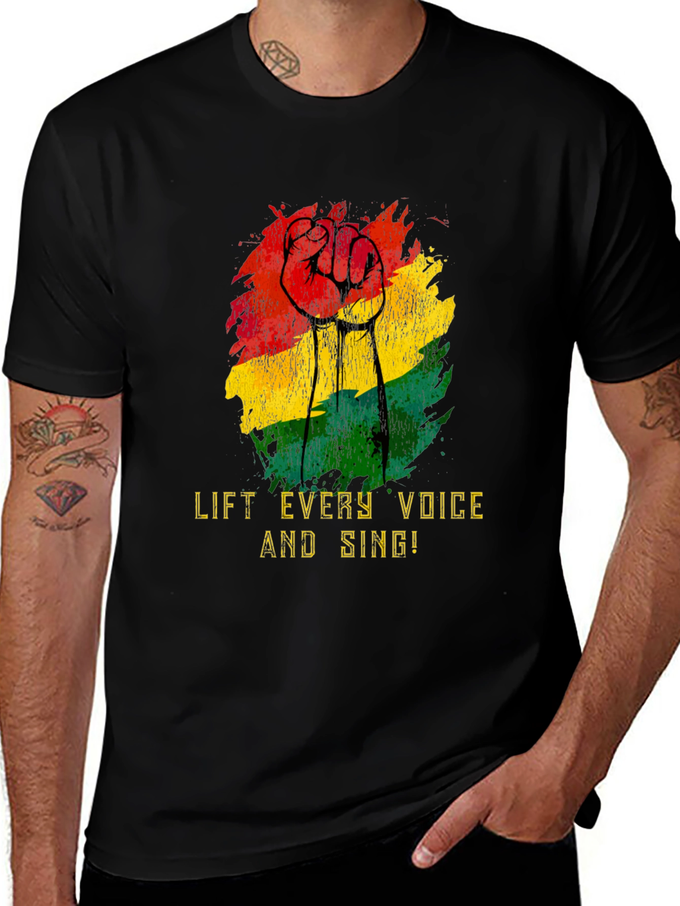 Lift Every Voice Black Power Fist T-Shirt