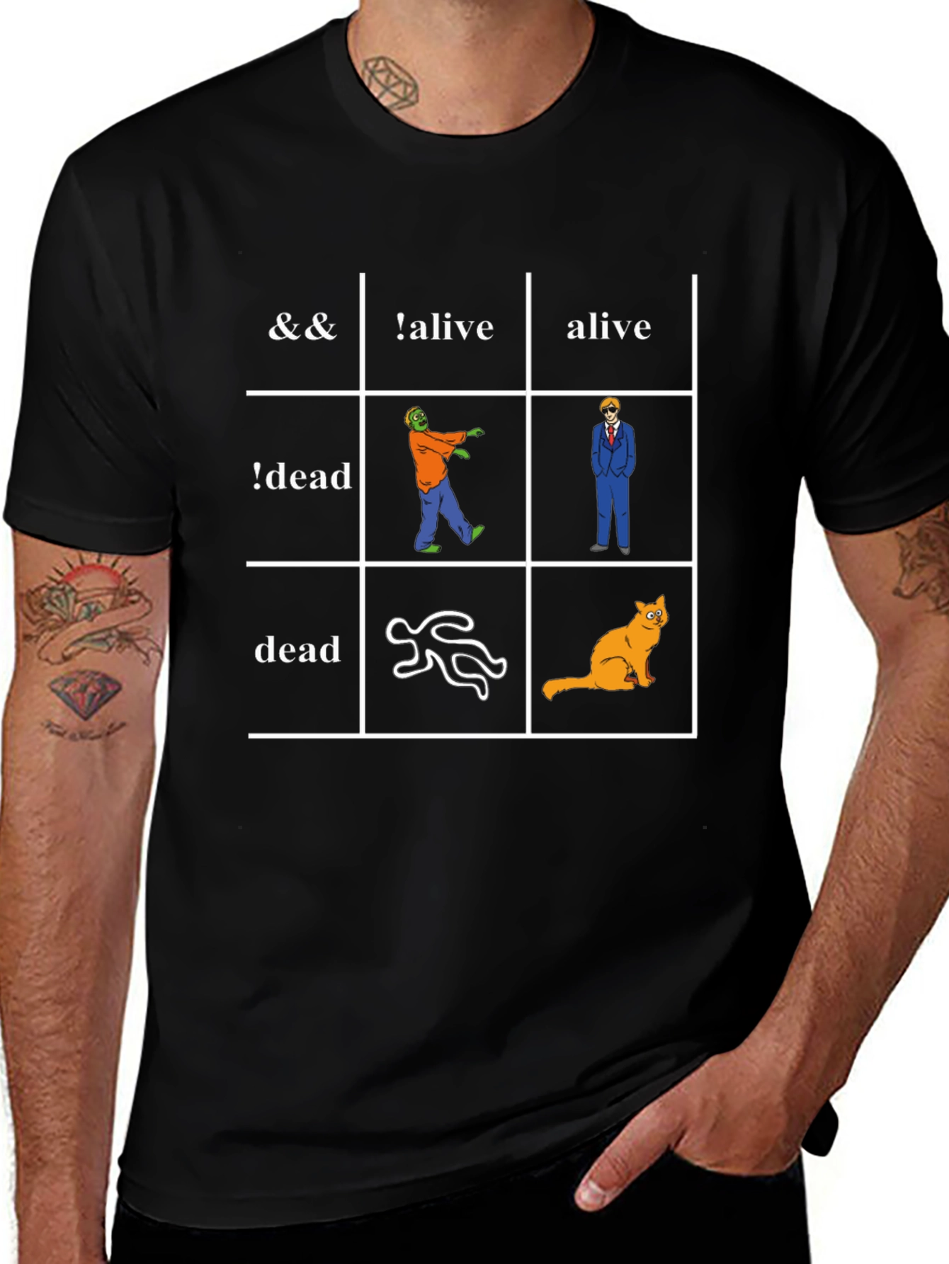 Logic Grid T-Shirt: Alive, Dead, and Undead!