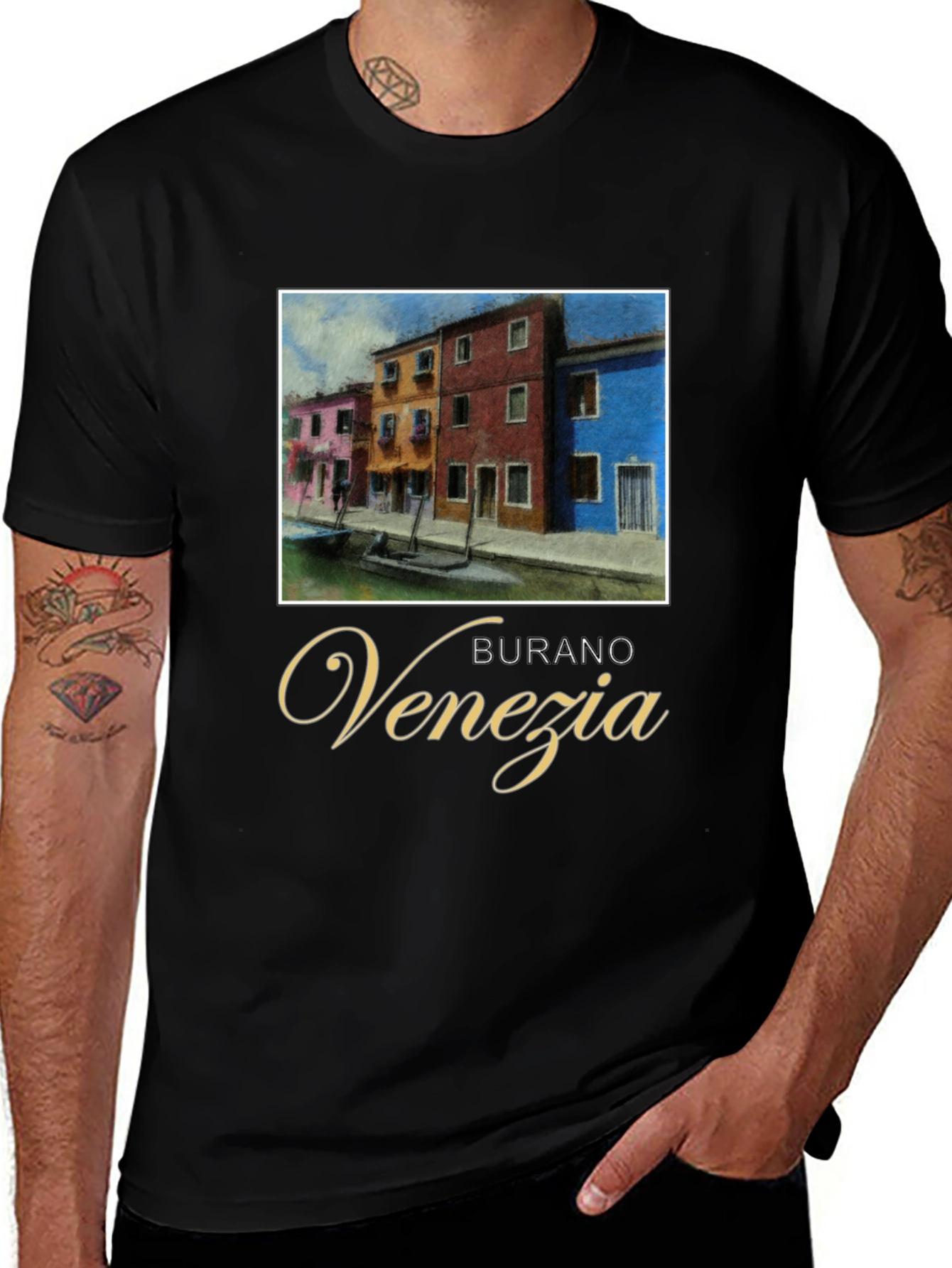 Variant 17 of Burano Venezia Graphic Tee - Italy Travel Shirt