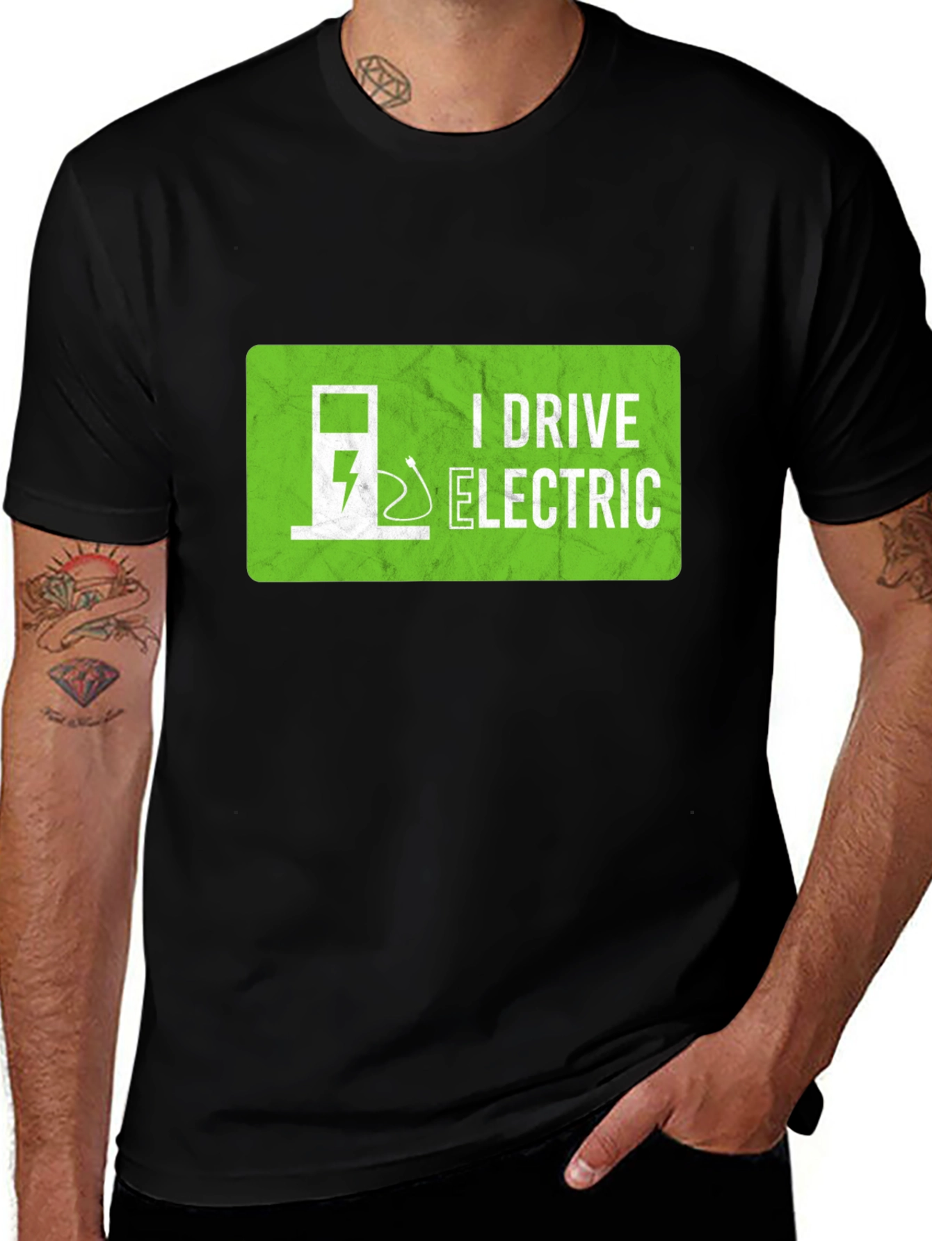 I Drive Electric T-Shirt - Green Energy