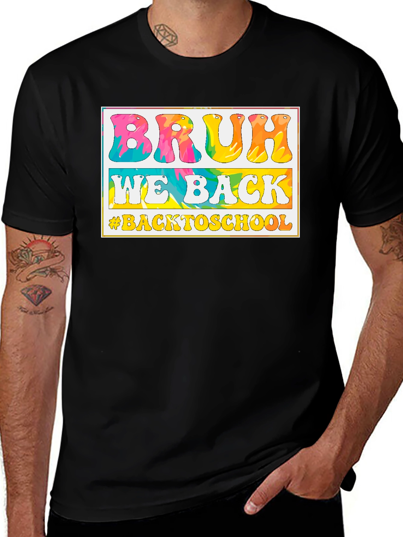 Black Bruh We Back to School T-Shirt main image
