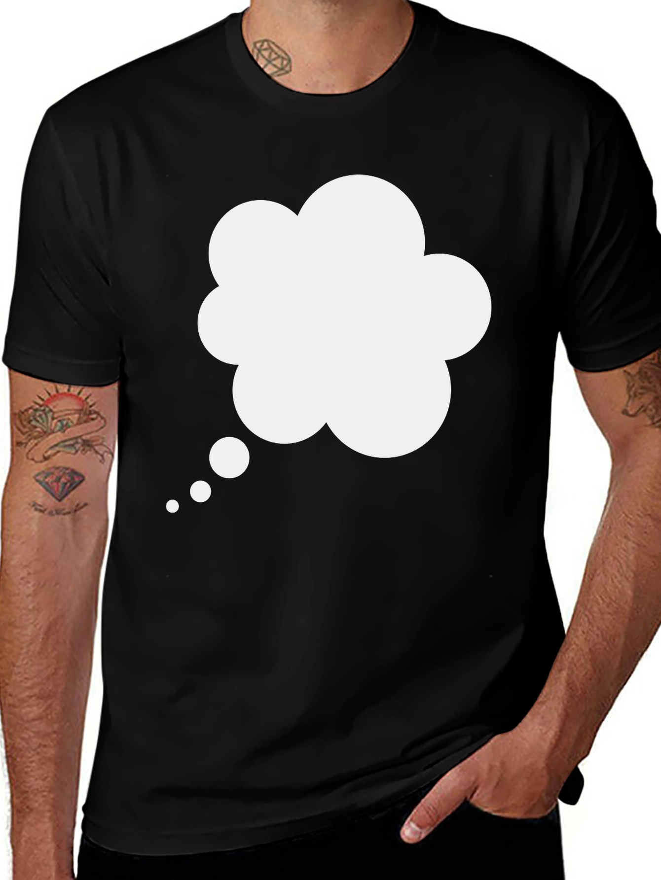 Variant 28 of Thinking Bubble Graphic Tee - Soft Cotton Blend