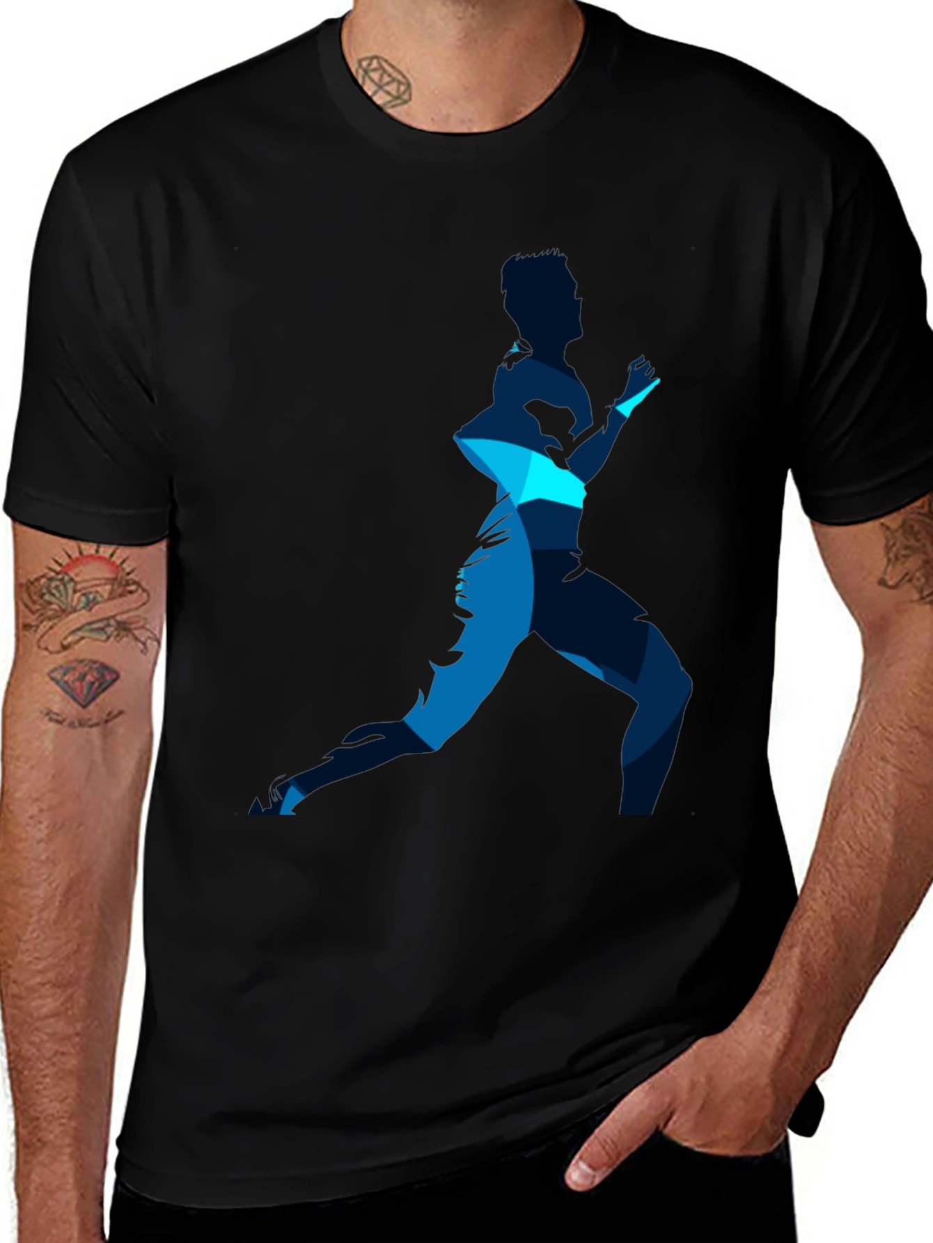 Variant 7 of Runner Graphic Tee - Stylish Athletic Design